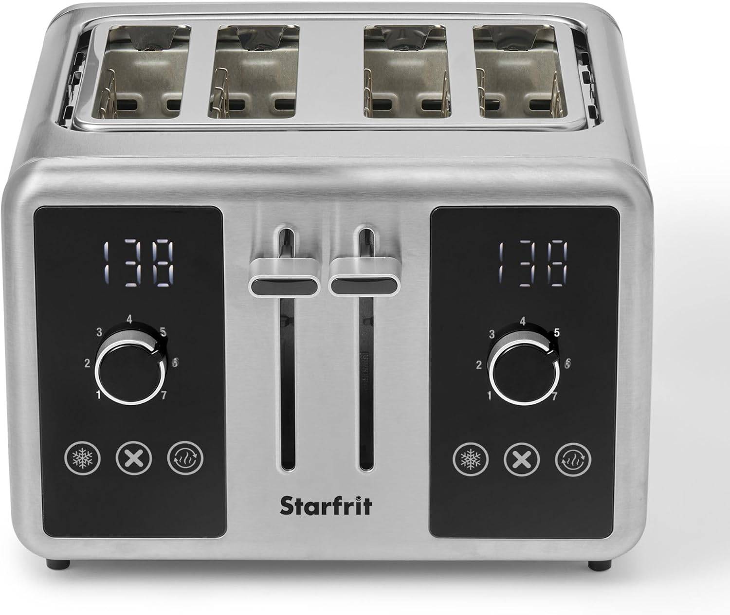 Starfrit 4-Slice Toaster, Digital Countdown, 7 Settings