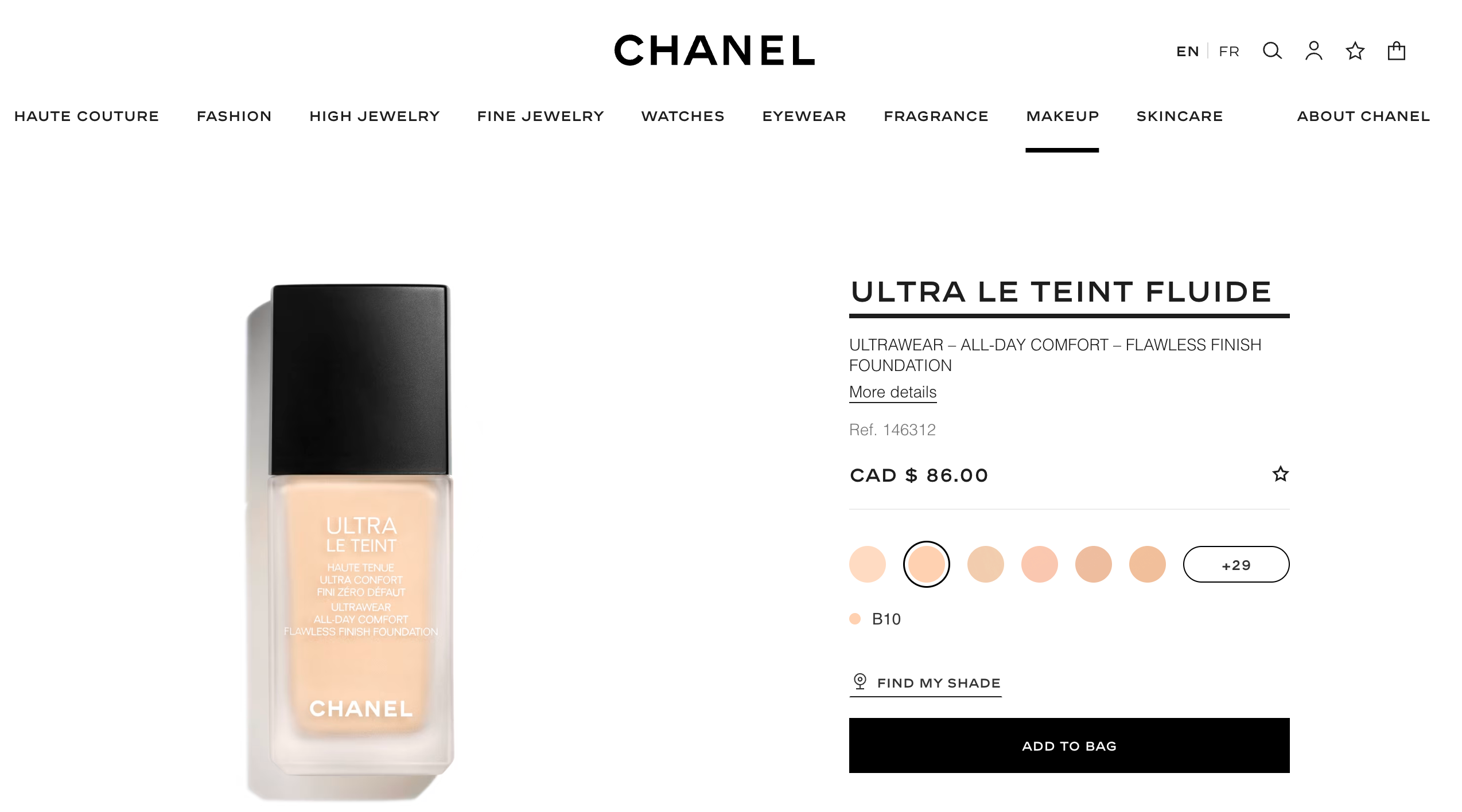 Chanel Ultra Le Teint Foundation, Shade B10 - photo 3