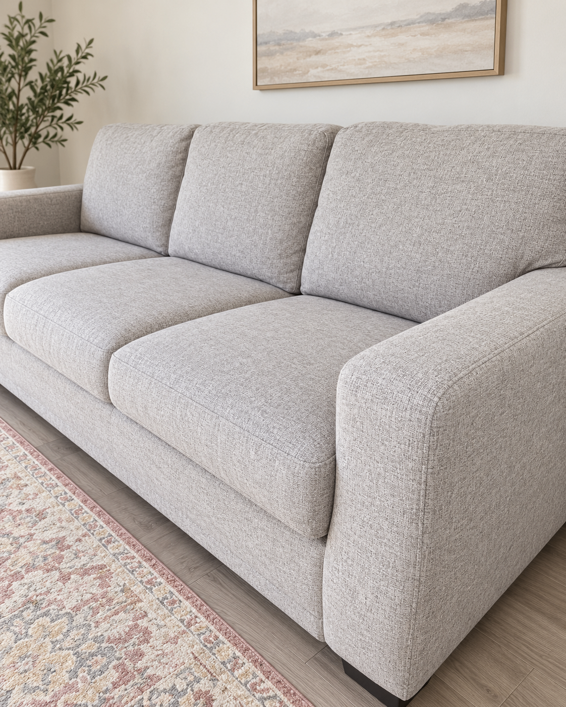 Light Grey 3-Seater Sofa / Couch – Excellent Condition – $500 - photo 3