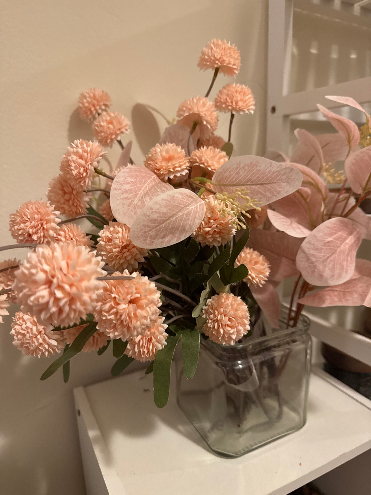Faux Flowers with Glass Vase - photo 2
