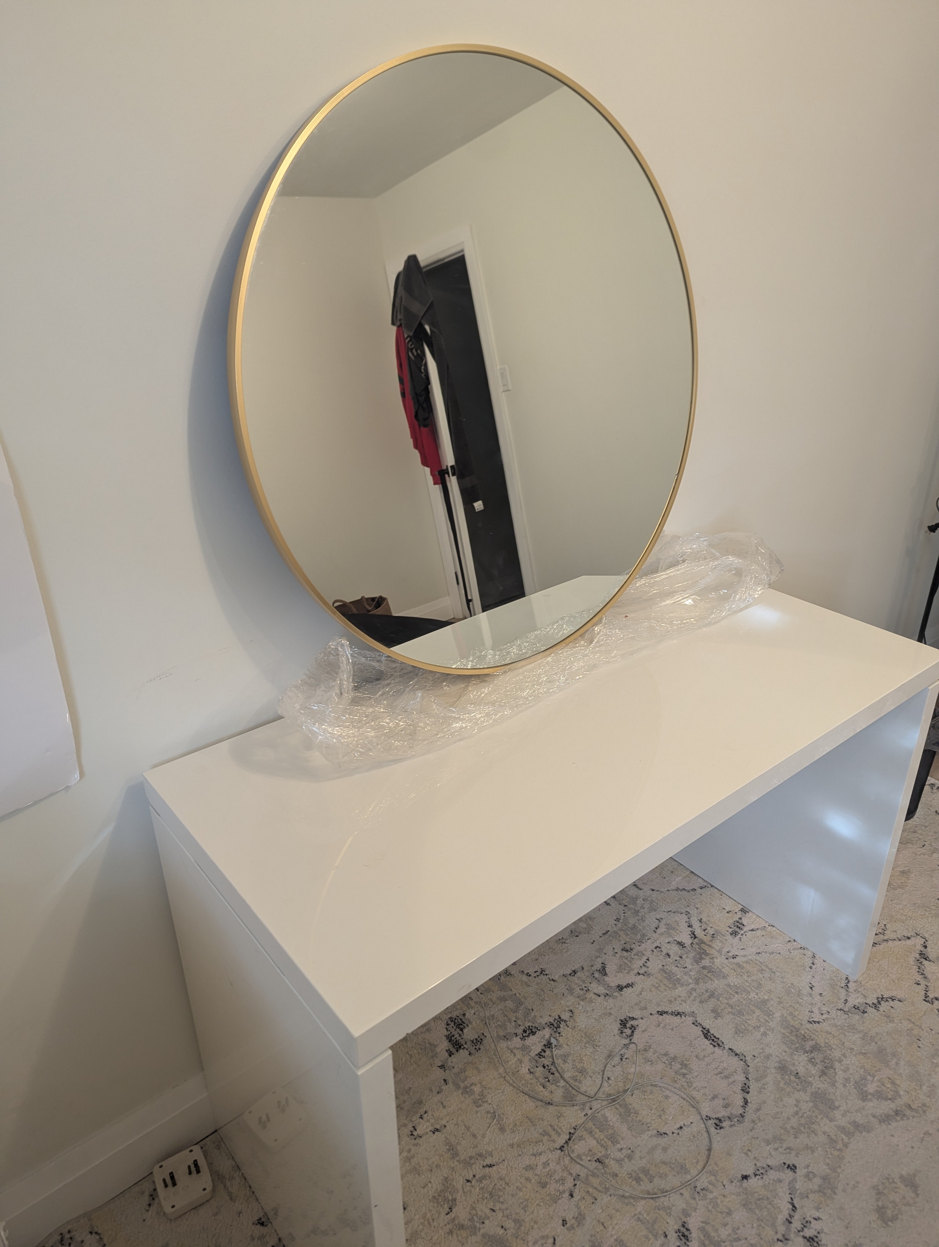 Desk and Mirror
