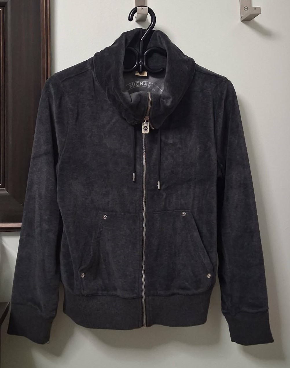 Michael Kors Gray Velour Full Zip Jacket - Excellent Condition