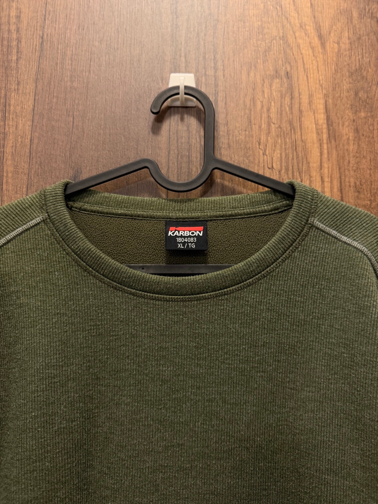Karbon Olive Green Crewneck Sweatshirt, Size XL - photo 2