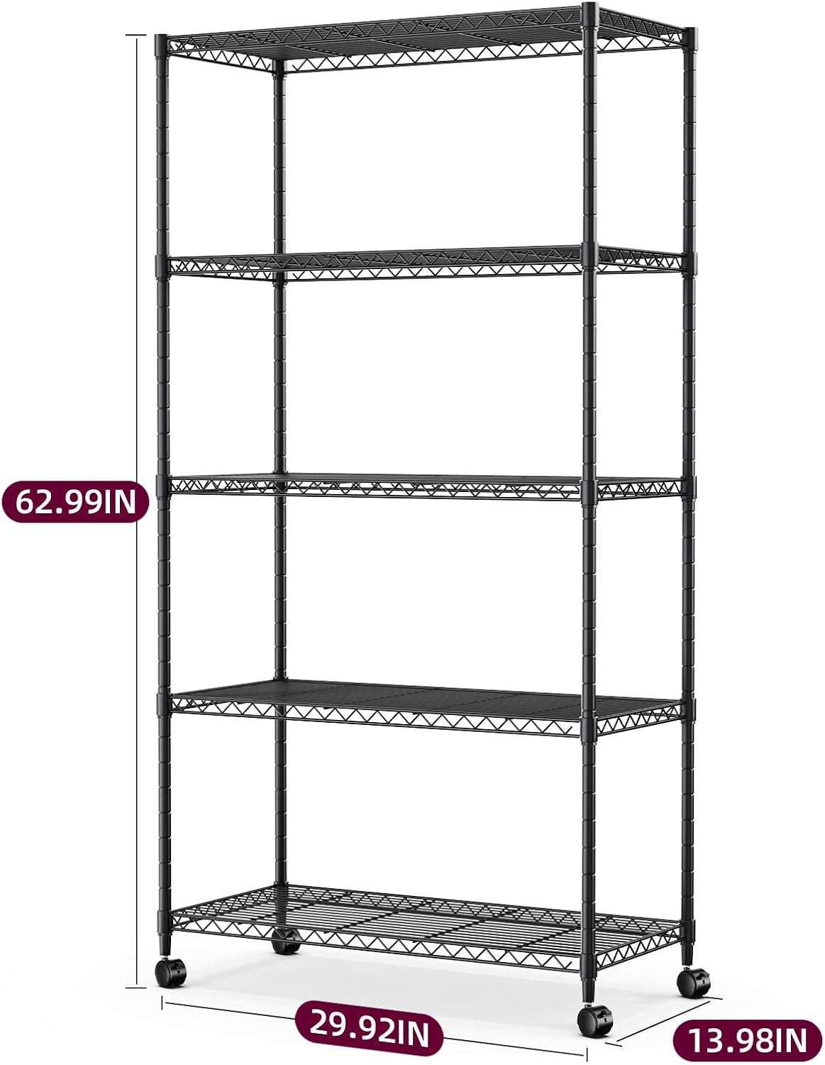 5-tier metal wire shelving - photo 2
