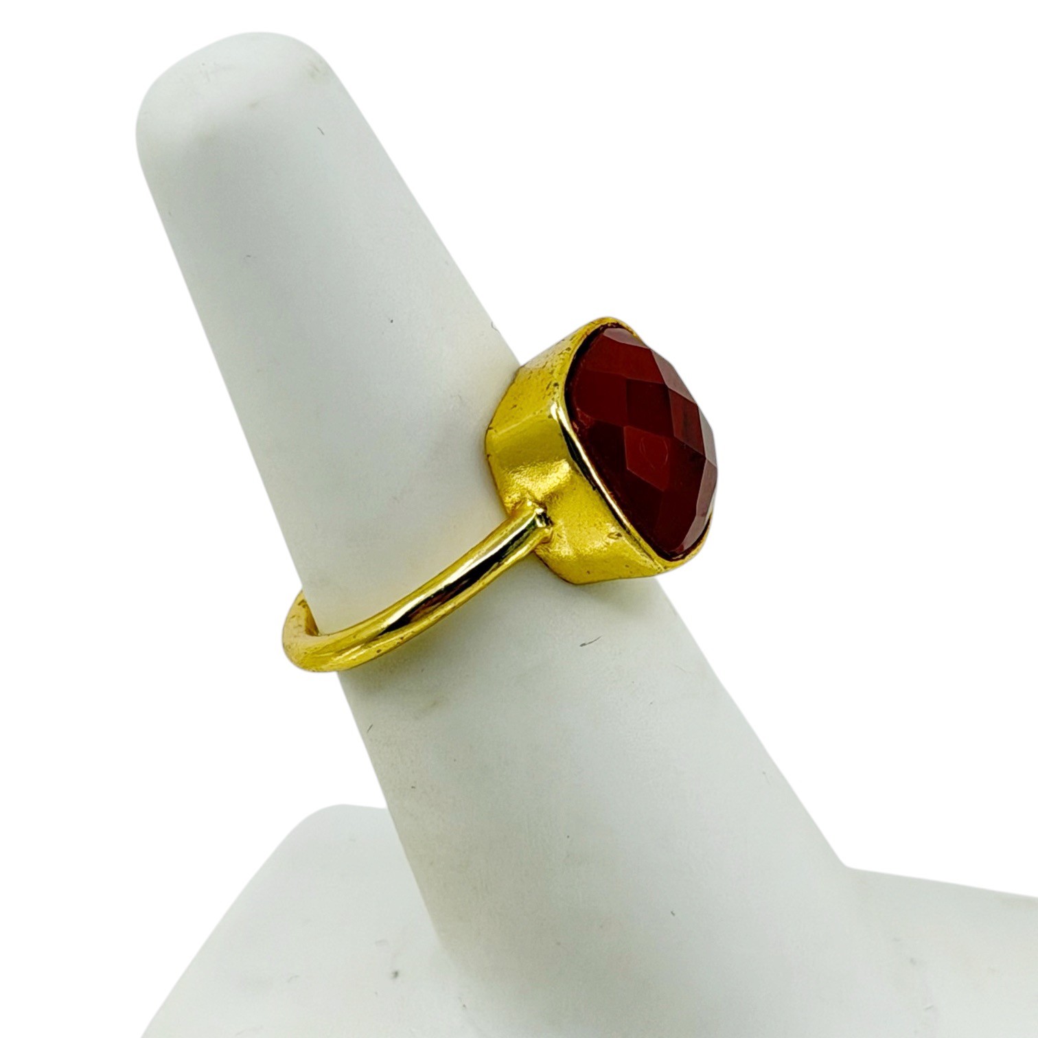 Gold Vermeil sterling silver carnelian ring - GM1096 - photo 3