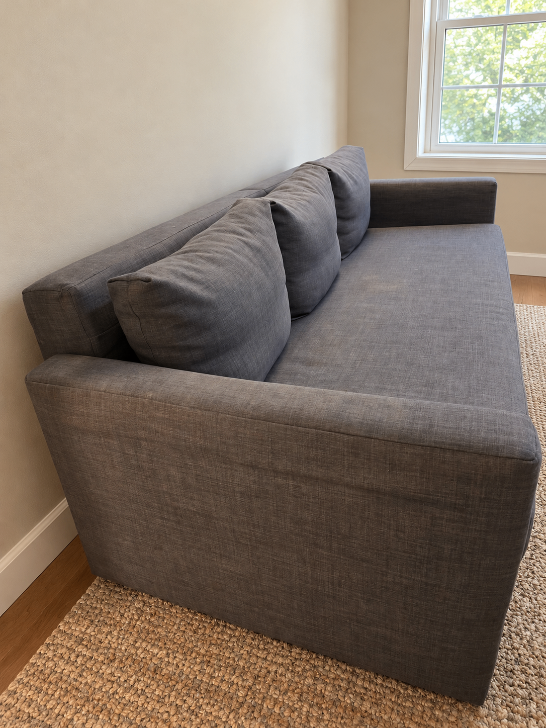 Gray Fabric 3-Seat Sofa - photo 3