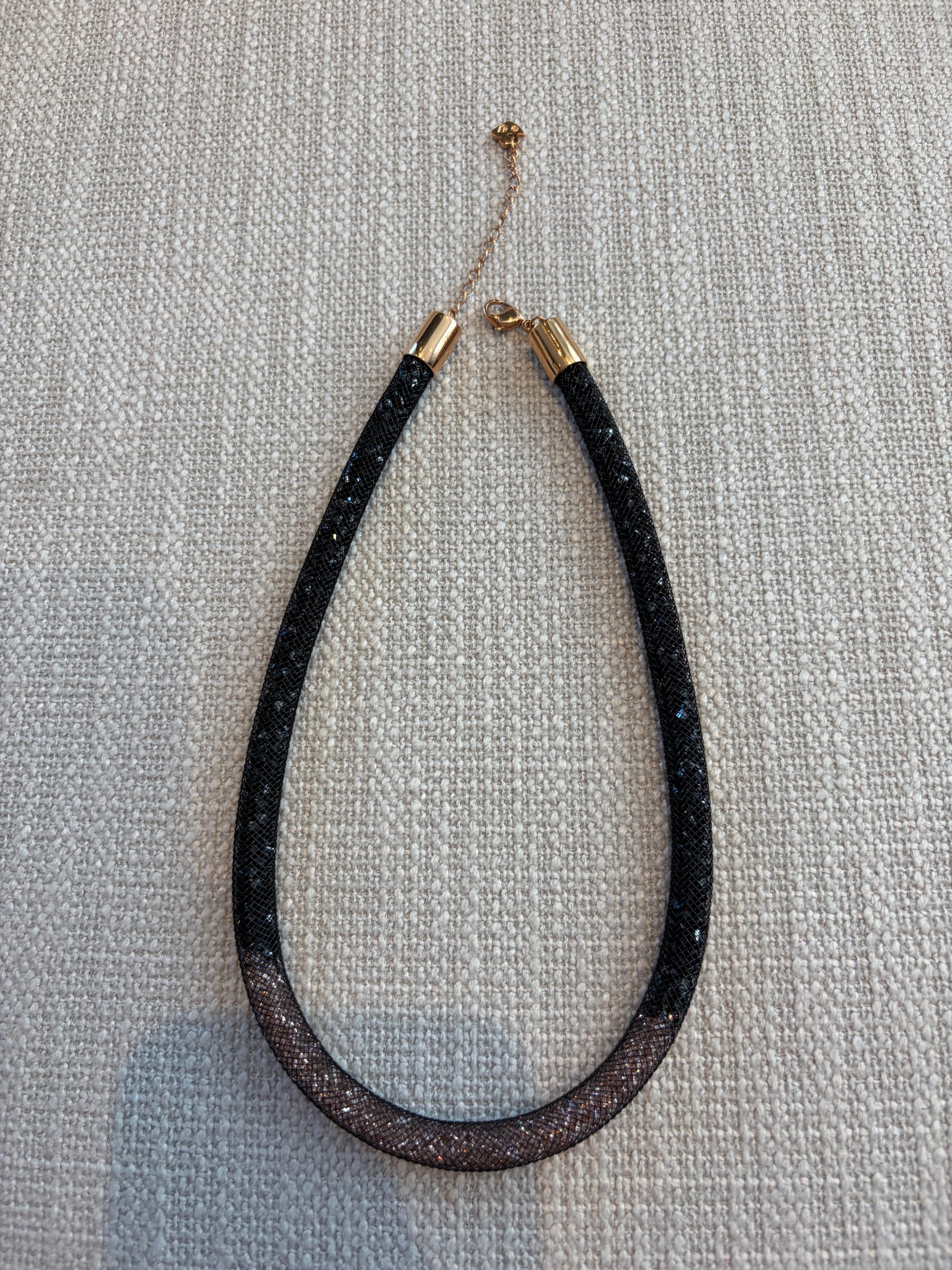 Swarovski Stardust Gradient Necklace, Black & Rose Gold Tone - photo 5