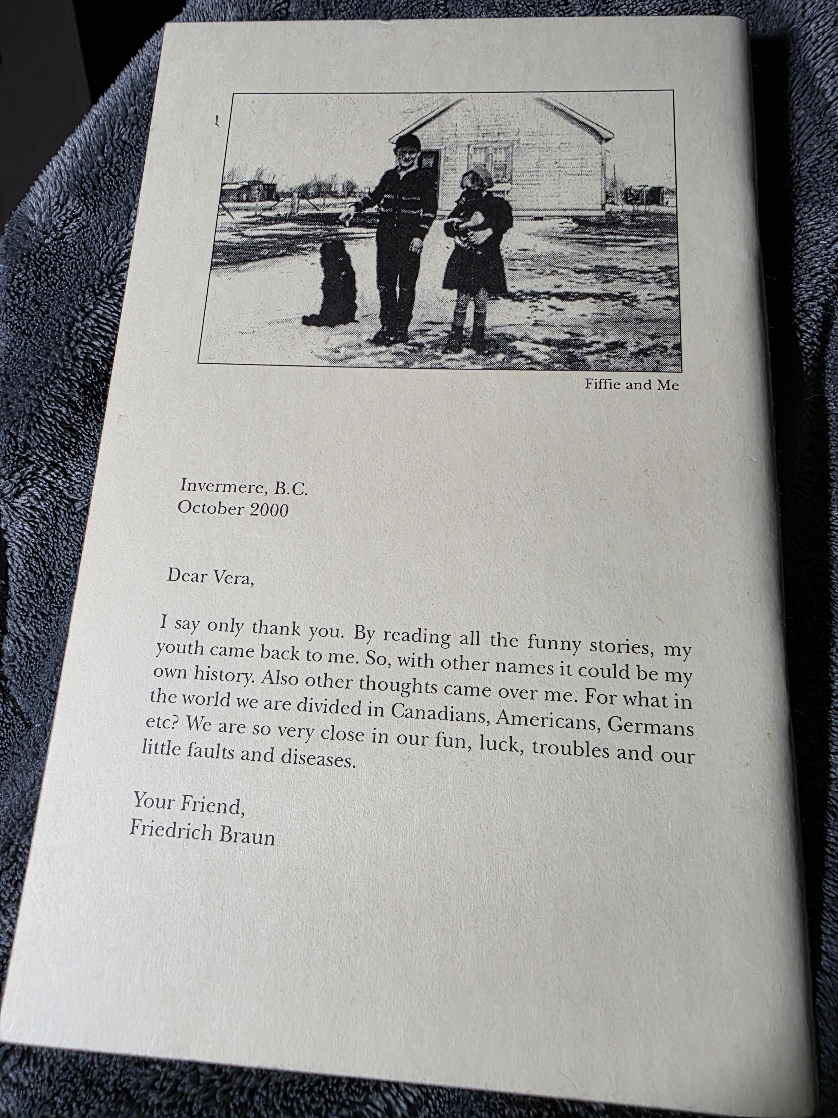 Fiffie and Me Memoir by Vera Lucko Signed , 2001 Invermere BC - photo 3