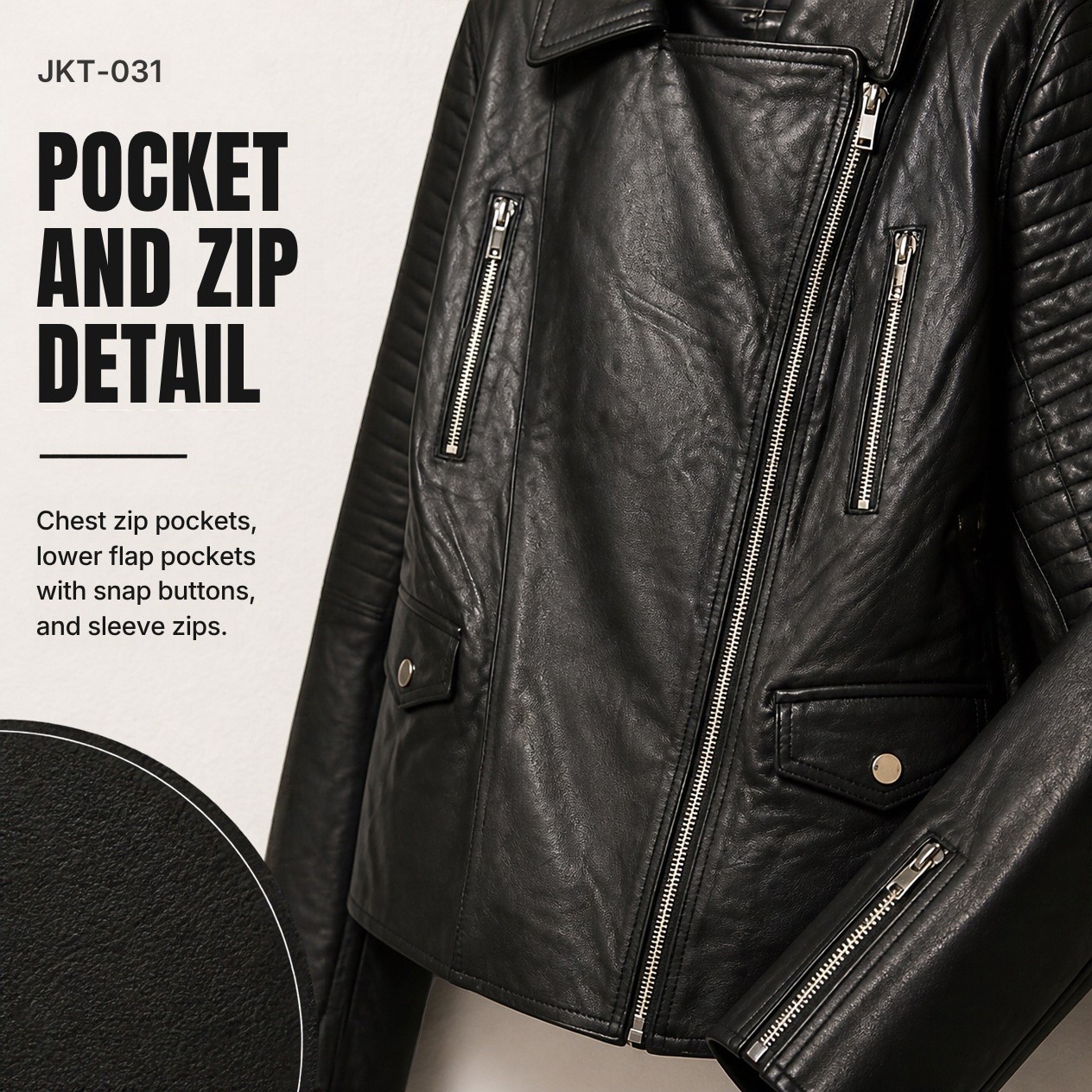 JKT-031 — Women's Verna leather jacket — brand new, size XL - photo 4