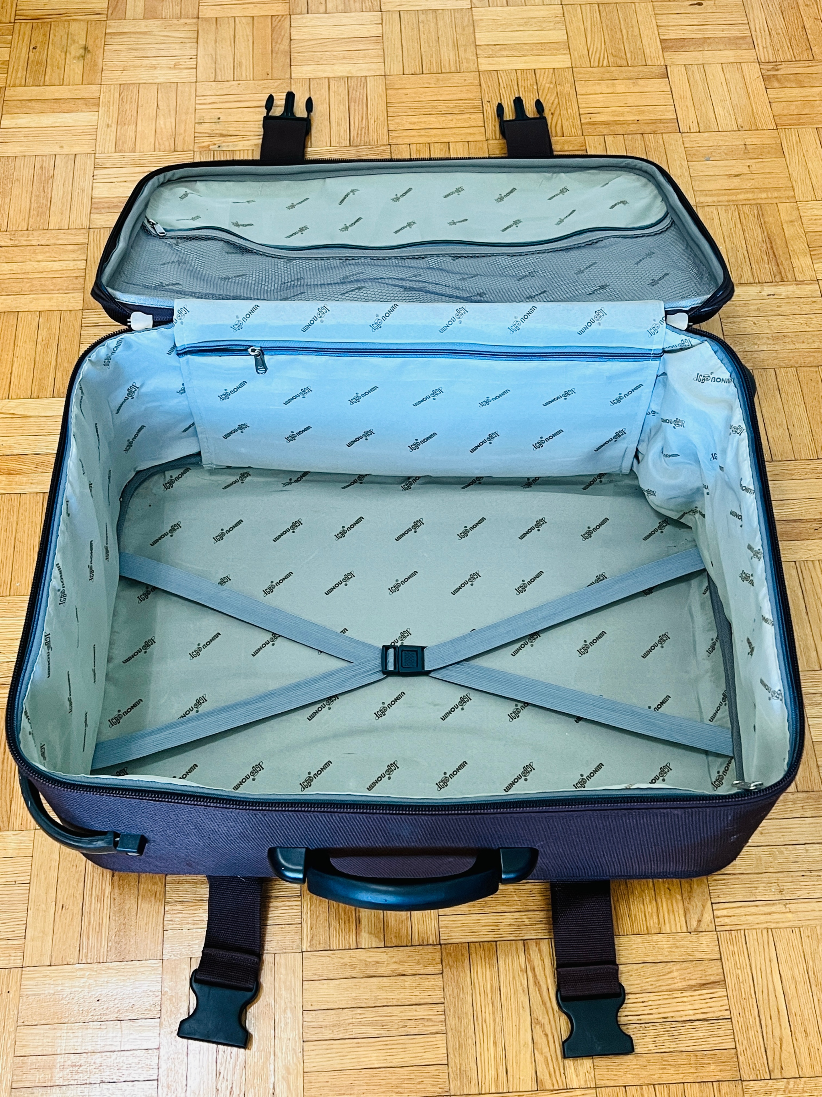 Big Brown Luggage travel Trolley bag with wheels 60x45x28 cm - photo 3