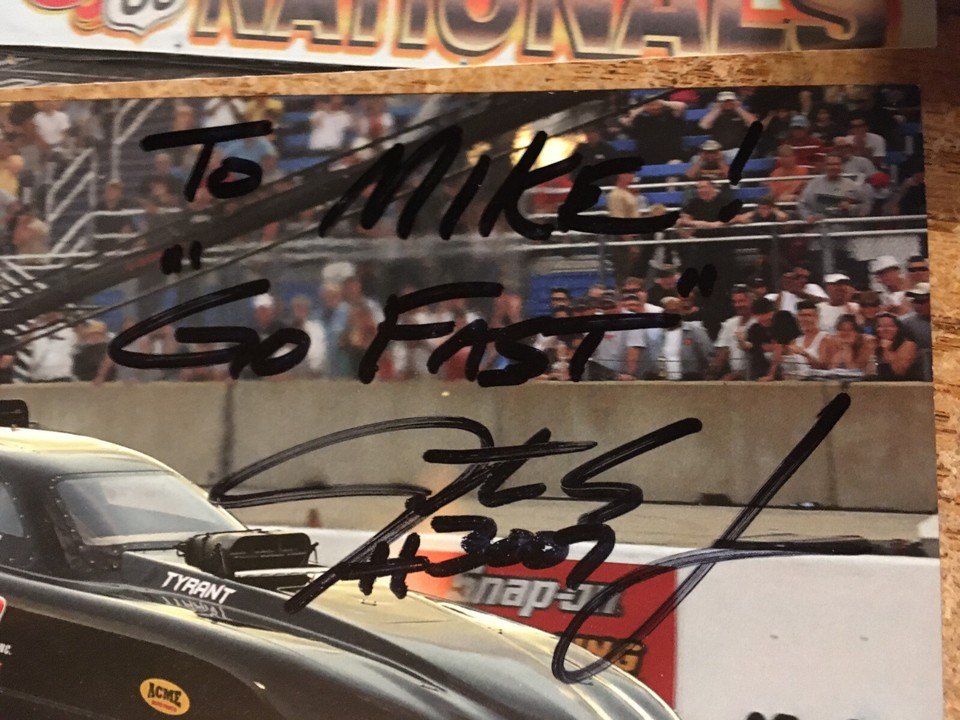 2X NHRA JUSTIN SCHRIEFER PROMOTIONAL CARD HANDOUT SIGNED AUTO - photo 2