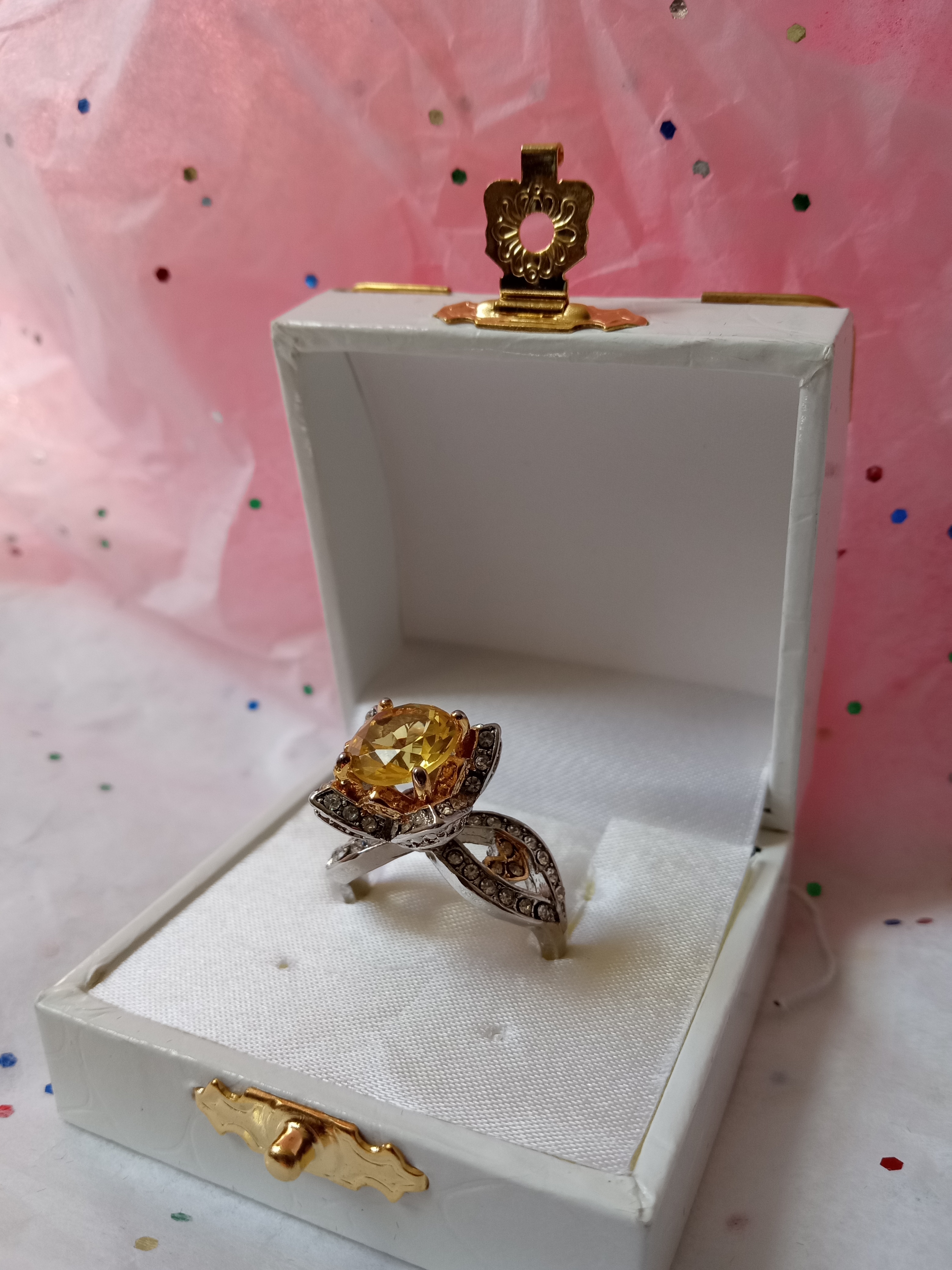 Yellow Golden Honey Citrine Ring