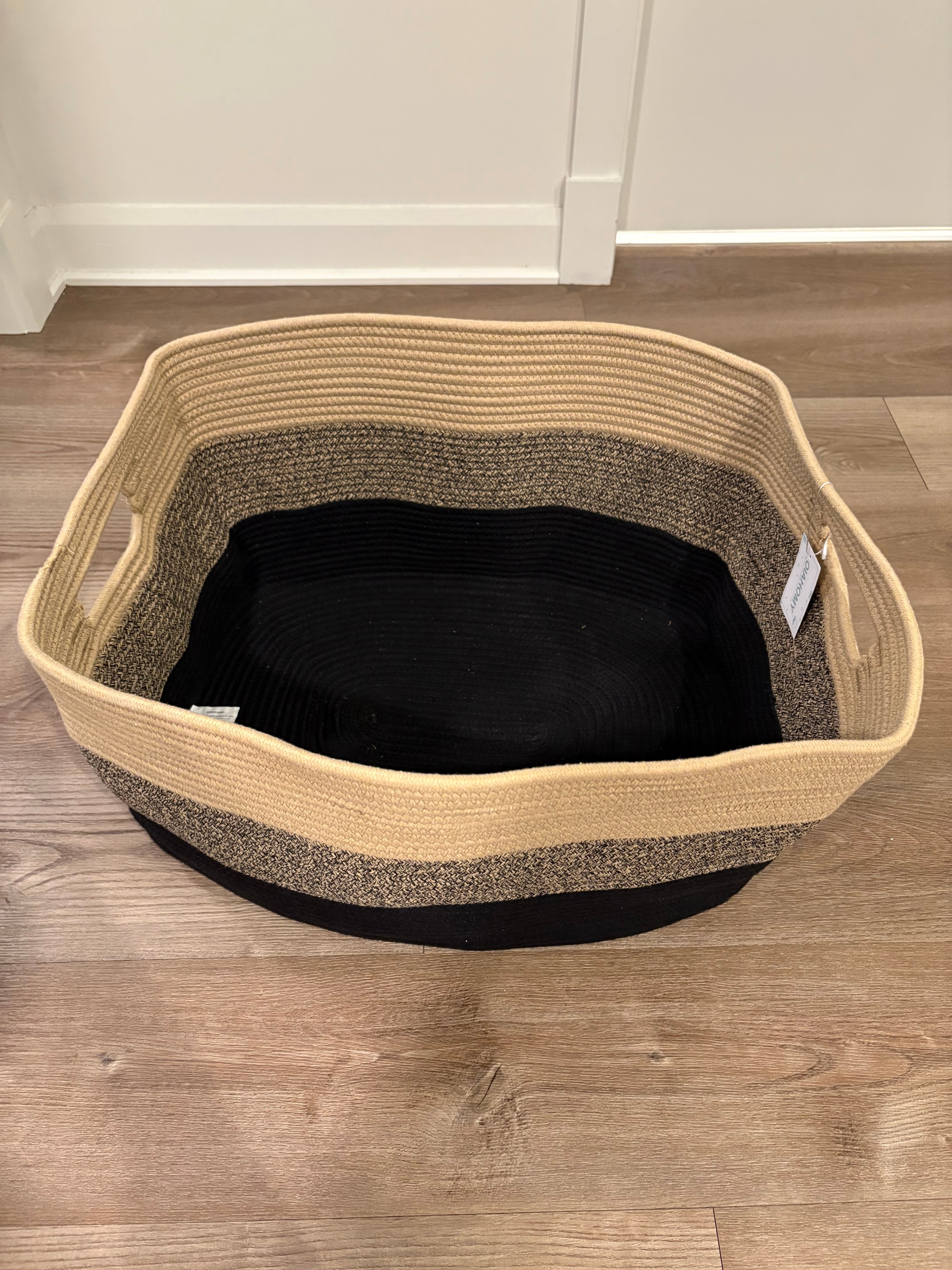 75L Large Woven Rope Storage Basket – Blanket & Laundry Basket - photo 2