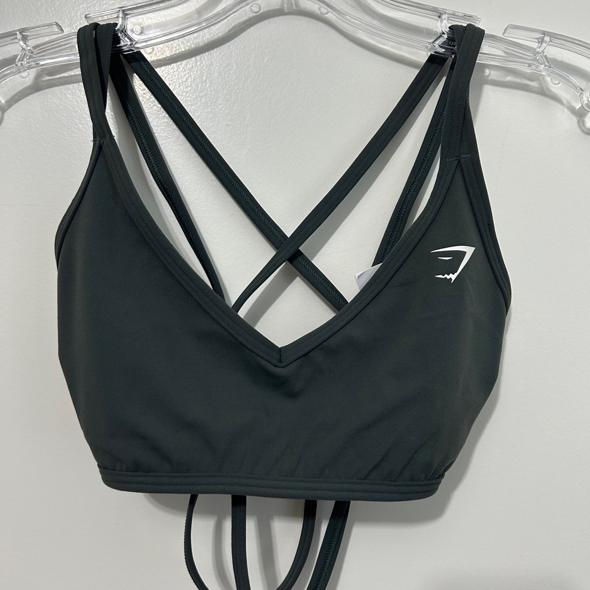 Gymshark Black Strappy Sports Bra – Size XS, Used Like New