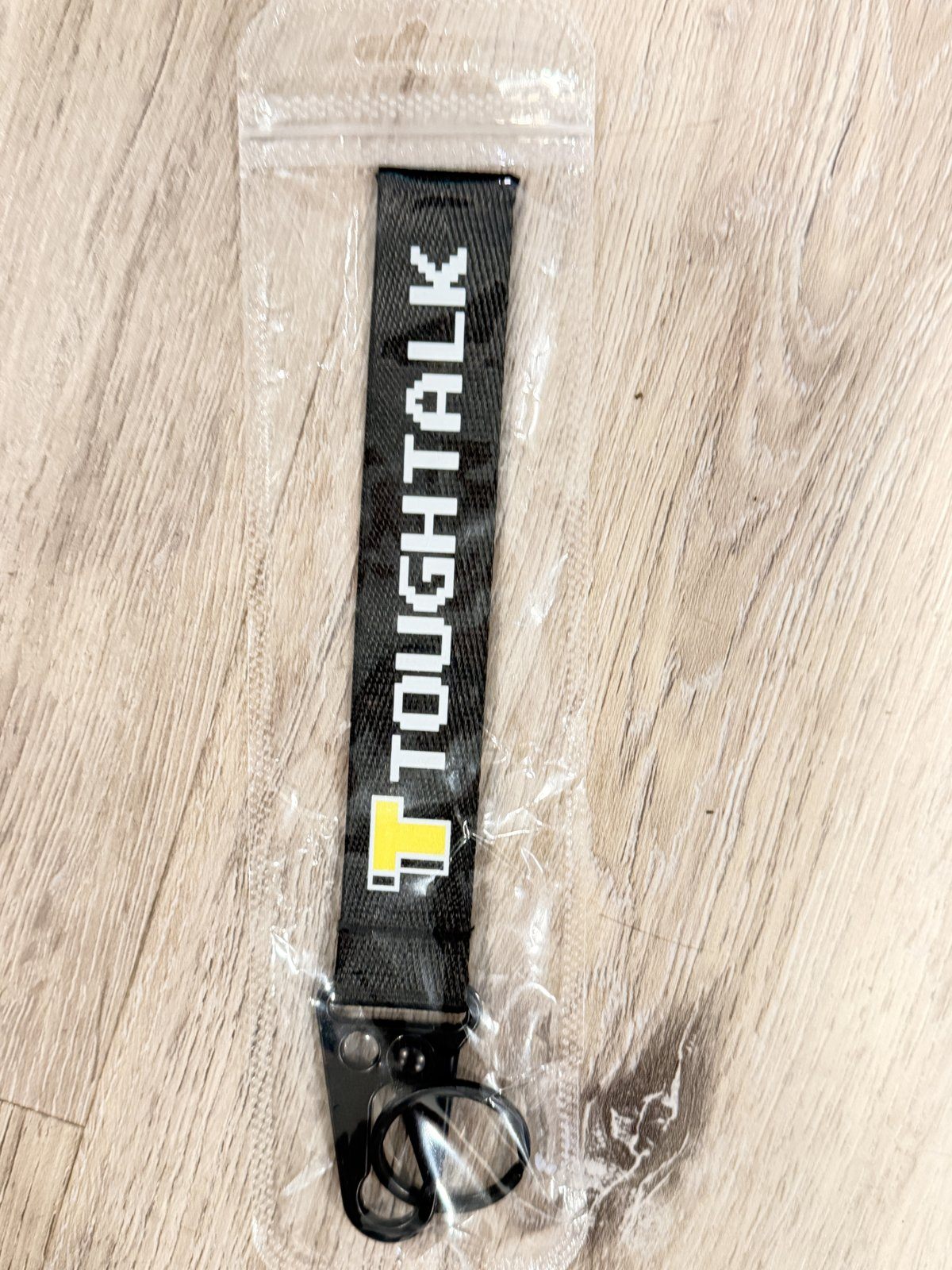 ToughTalk Lanyard Keychain – Black, New in Bag