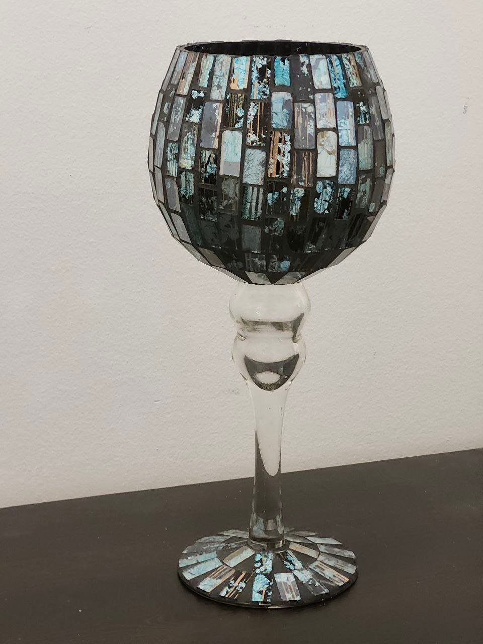 Mosaic Glass Goblet Candle Holders – Set of 2 — $35 - photo 3