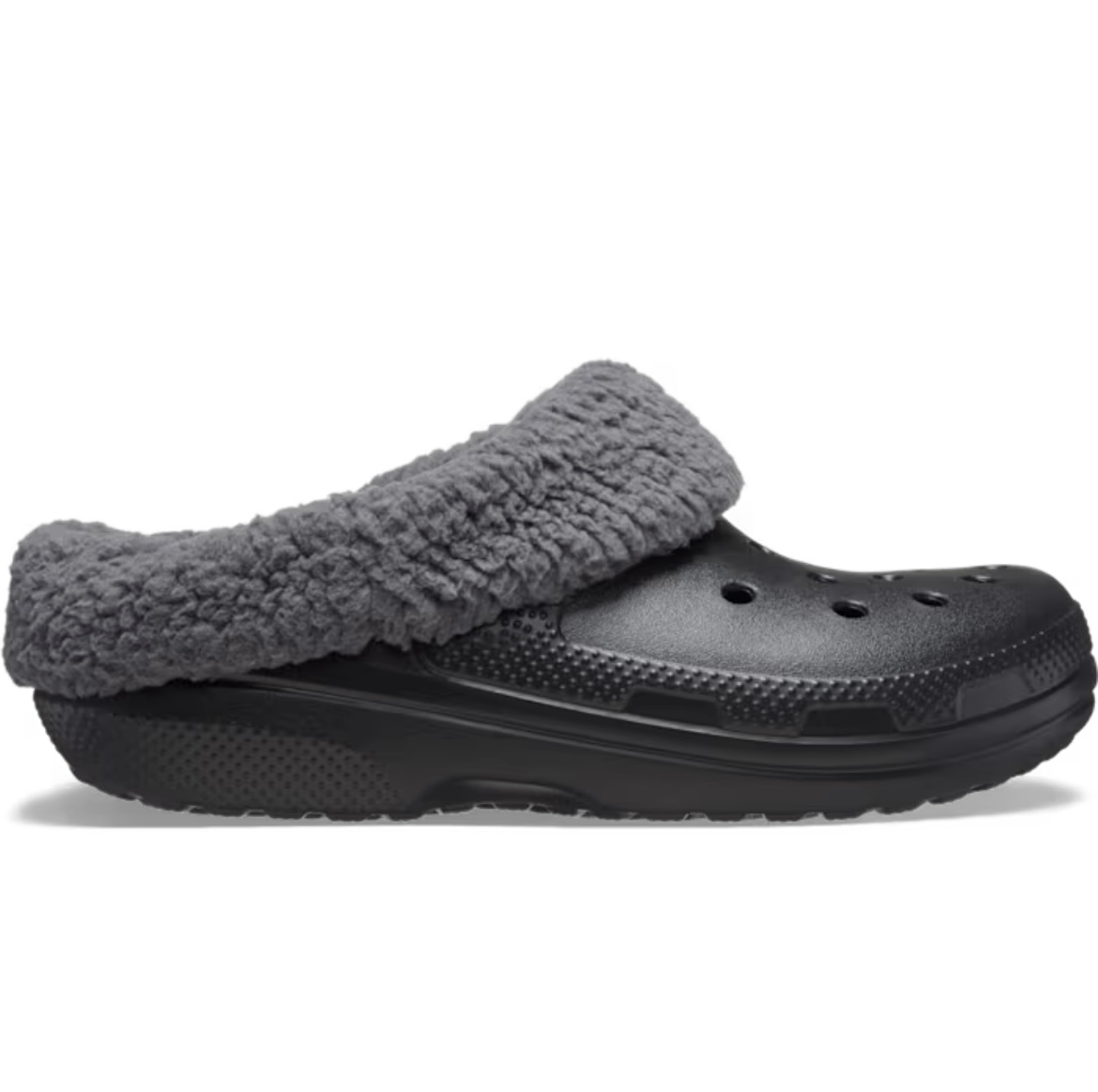 NEW! BLACK CROCS Classic Blitzen Clog – Black Fleece-Lined Clogs - photo 4