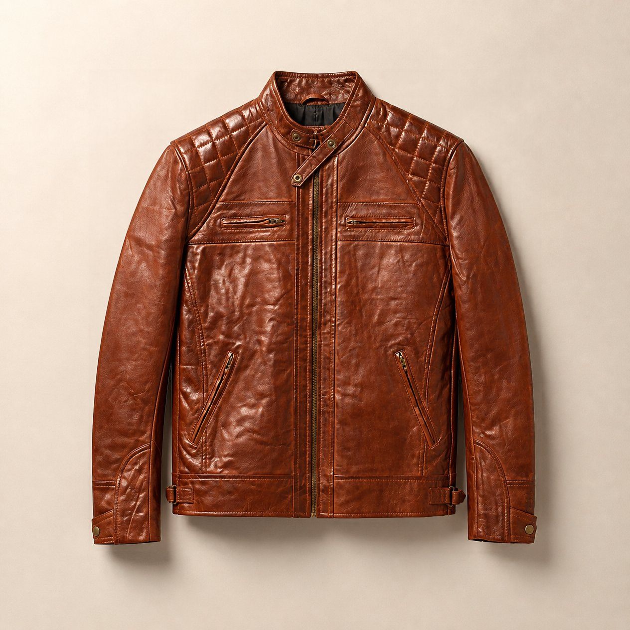 JKT-049 — Men's Diamond1 leather moto jacket — brand new size XS - photo 5
