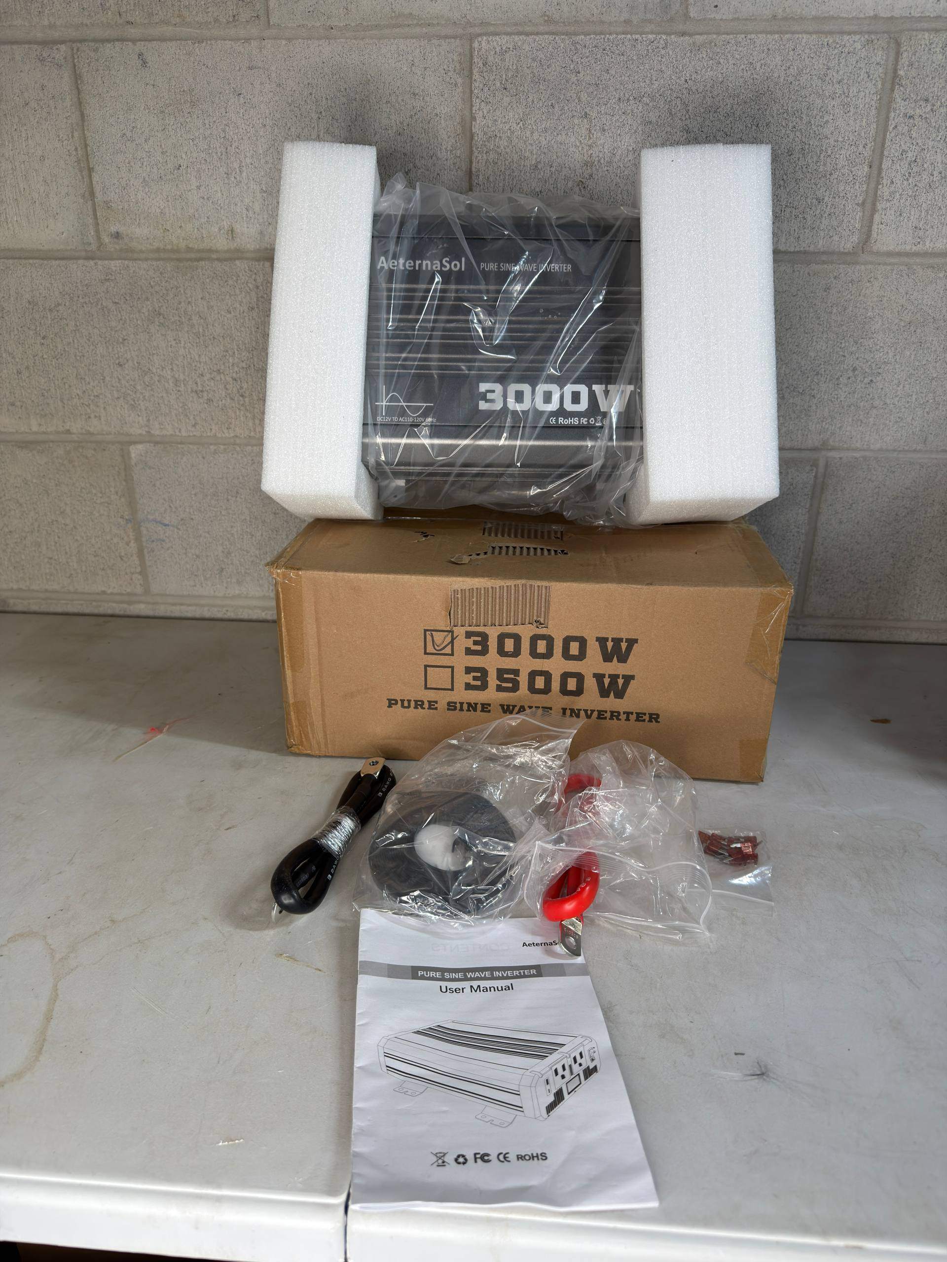 AeternaSol 3000W Pure Sine Wave Power Inverter - 6000W Peak - photo 3