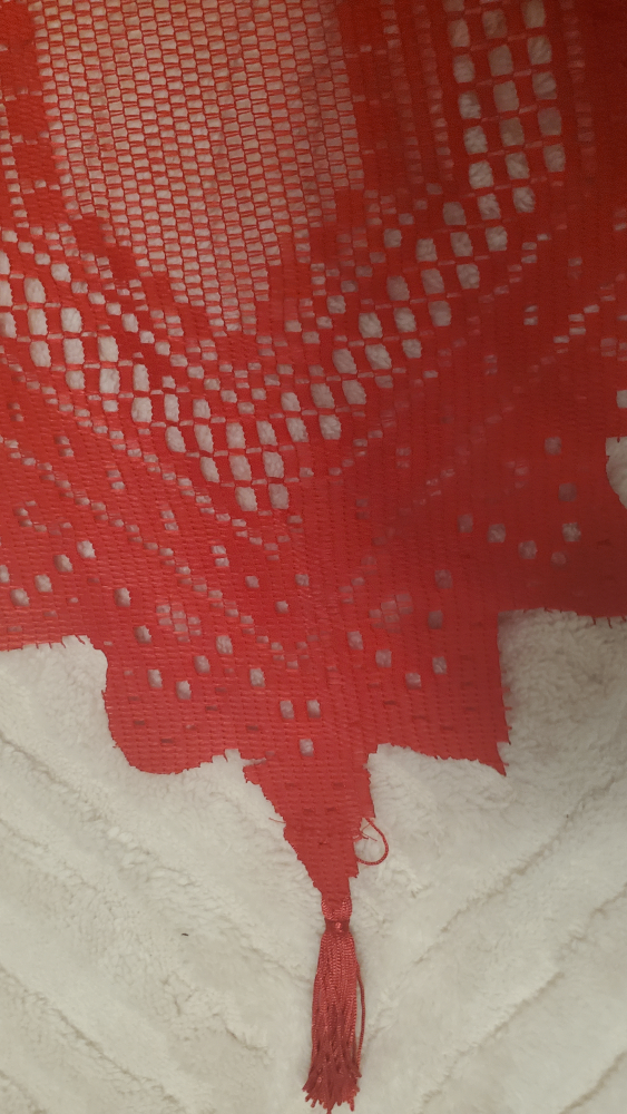 Elegant Red Lace Christmas Table Runner (43" x 13") - photo 3