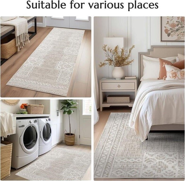 New - 4x6 Washable Area Rug / Carpet - Boho Tribal - photo 2