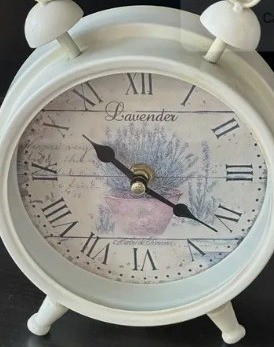 Vintage Style Lavender Table Clock - photo 4