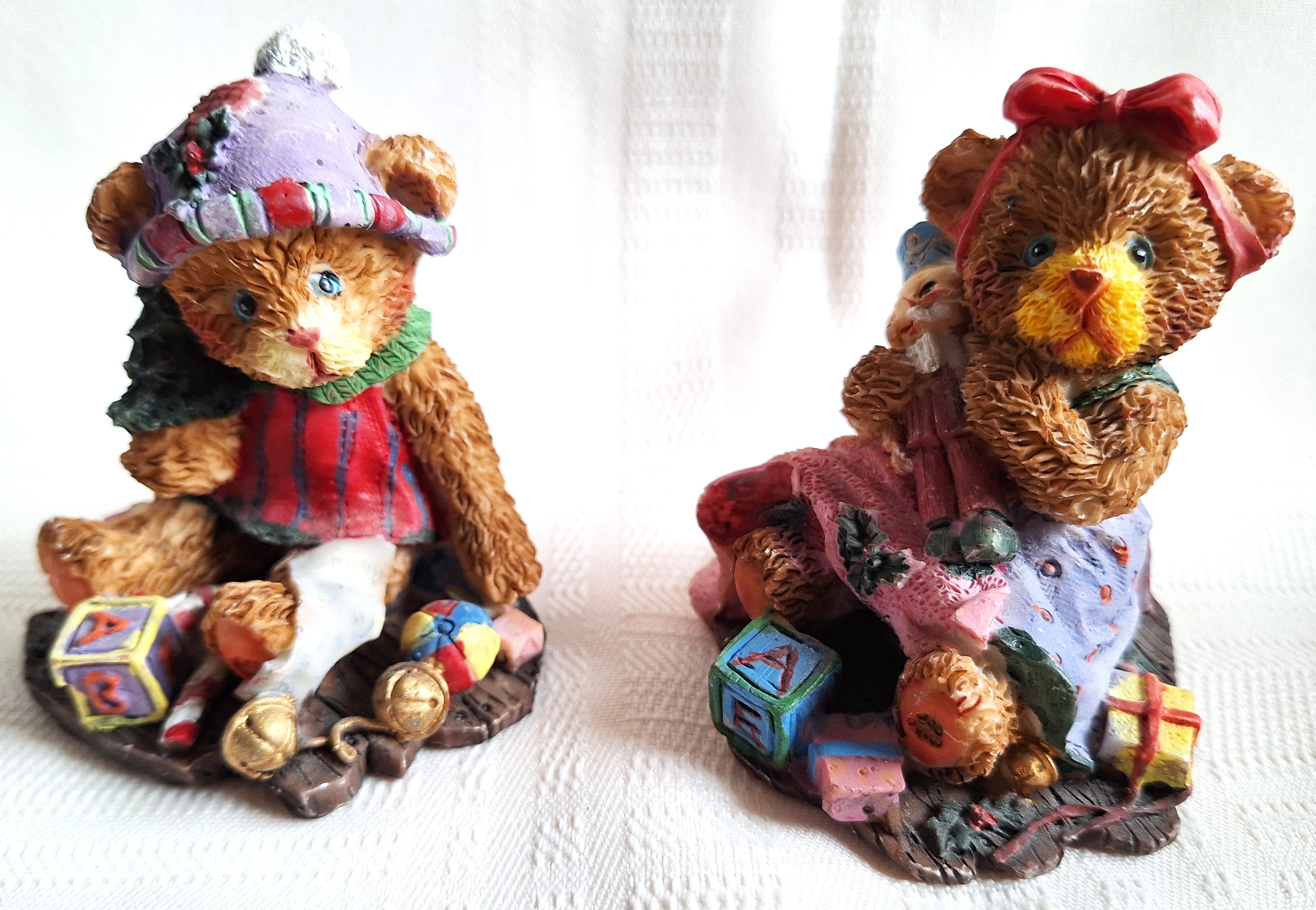Lot of 8 Vintage 1970's CUTE Christmas BEARS from Sears - photo 4