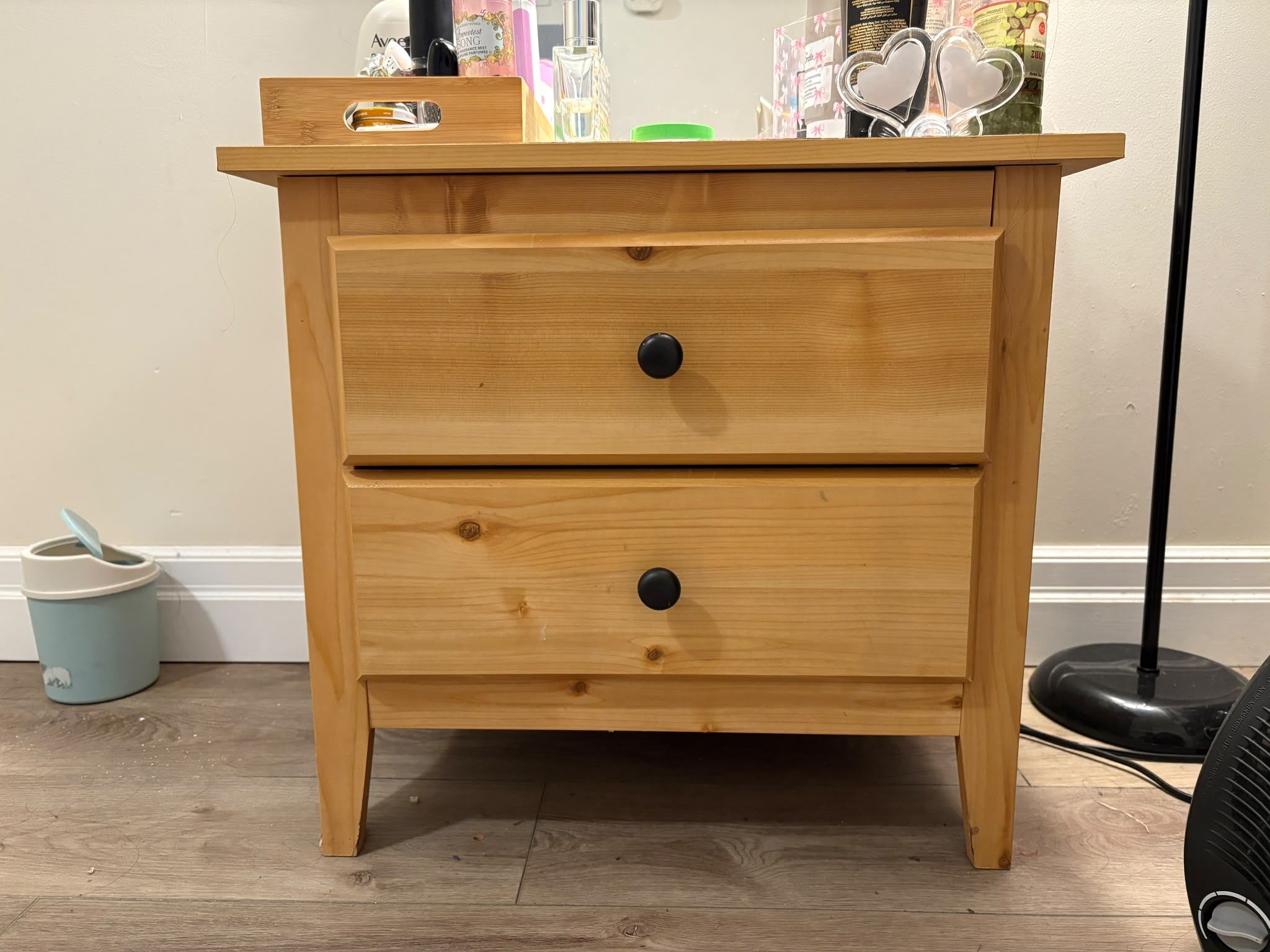 Small 2-Drawer Dresser – Natural Wood Finish – Moving Sale