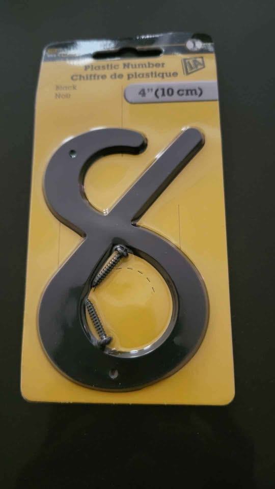 New plastic house number 0 & 8, 4" 10cm - photo 3