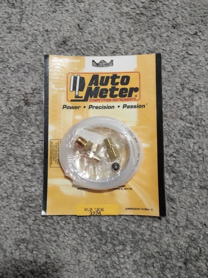 New 1/8-inch Nylon Gauge Tubing – 12 ft with Brass Fittings