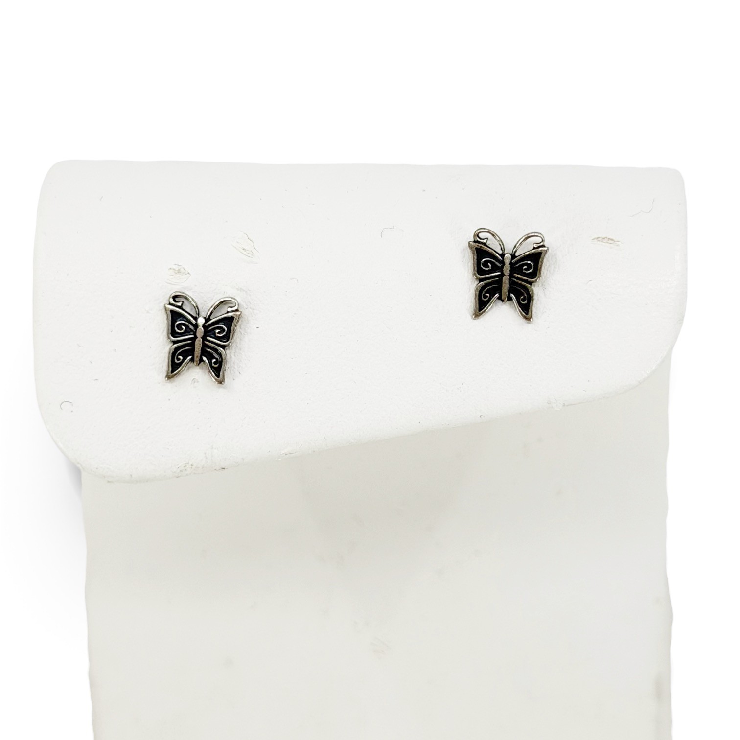 Sterling silver butterfly stud earrings - photo 2