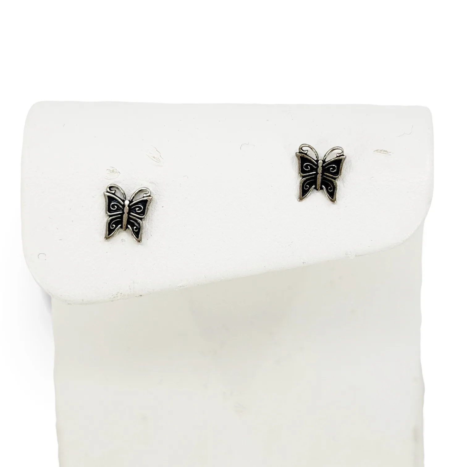 Sterling silver butterfly stud earrings - photo 2