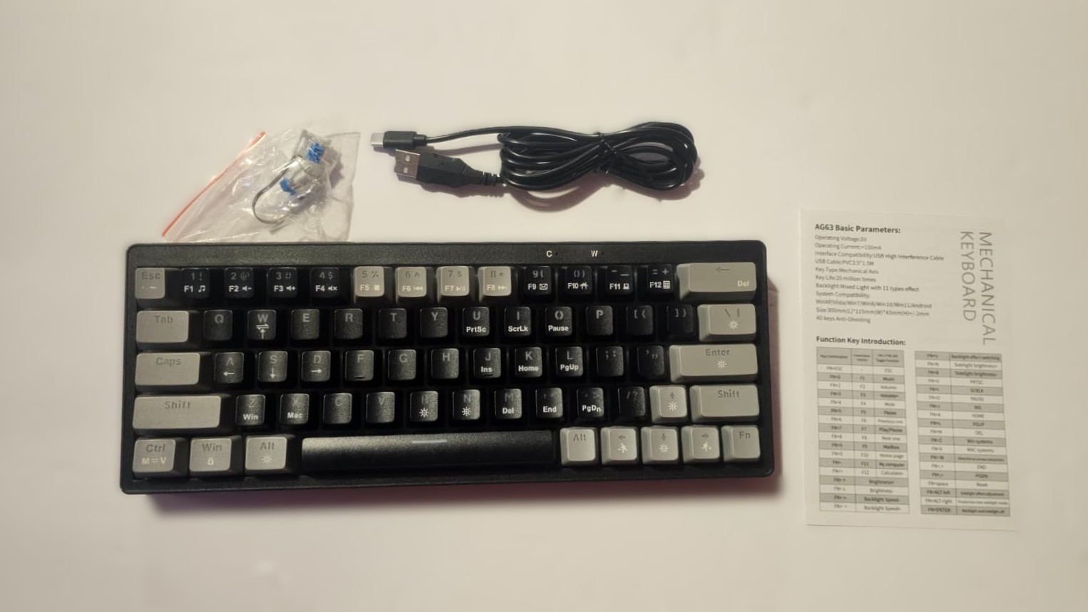 NEW Abucow 60% Wired Mechanical Gaming Keyboard - photo 5