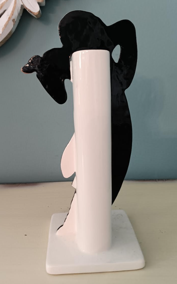 Vintage 80s The Toscany Collection Ceramic Violinist Bud Vase - photo 4