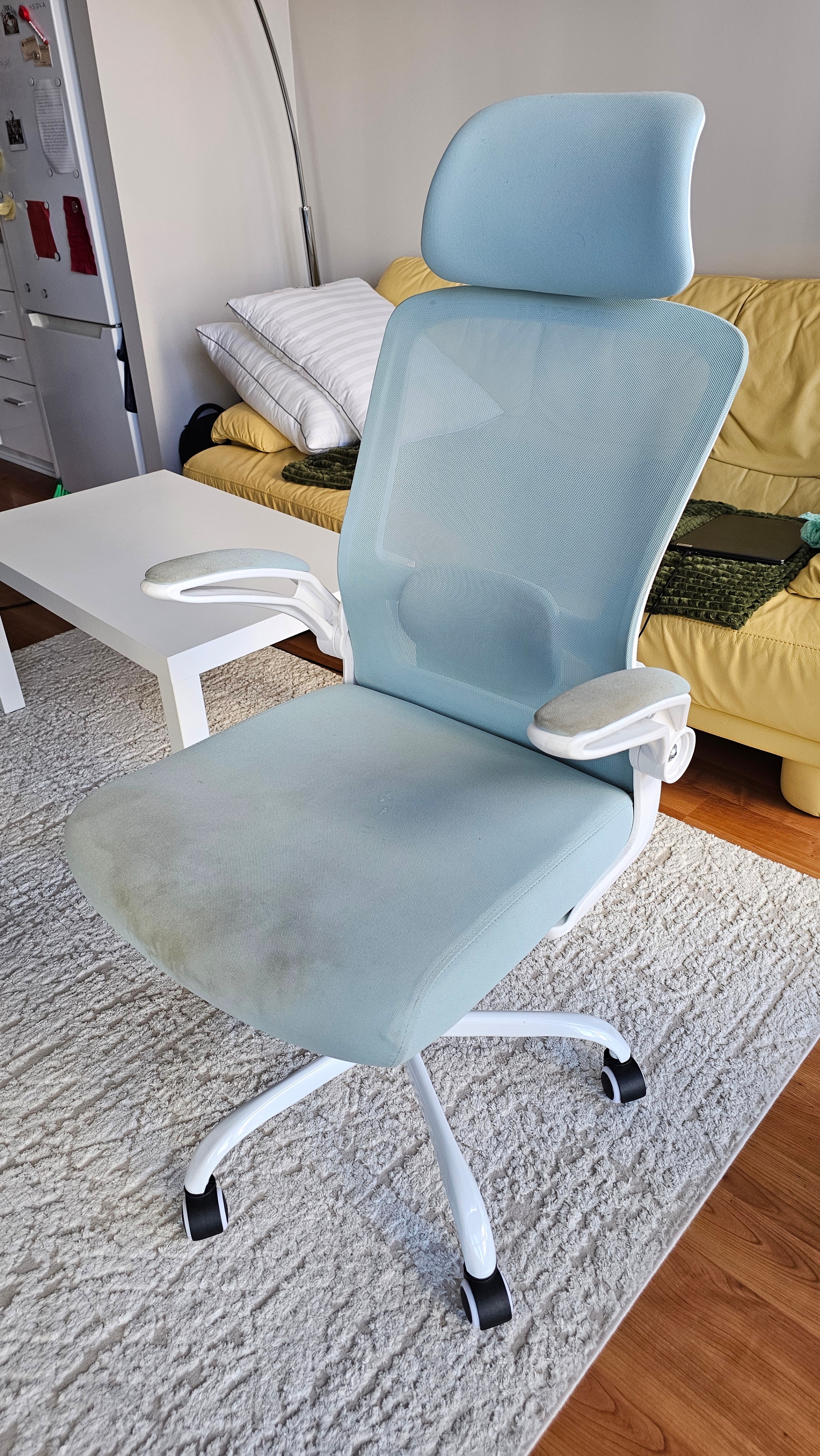 Light Blue & White Office Chair - photo 2