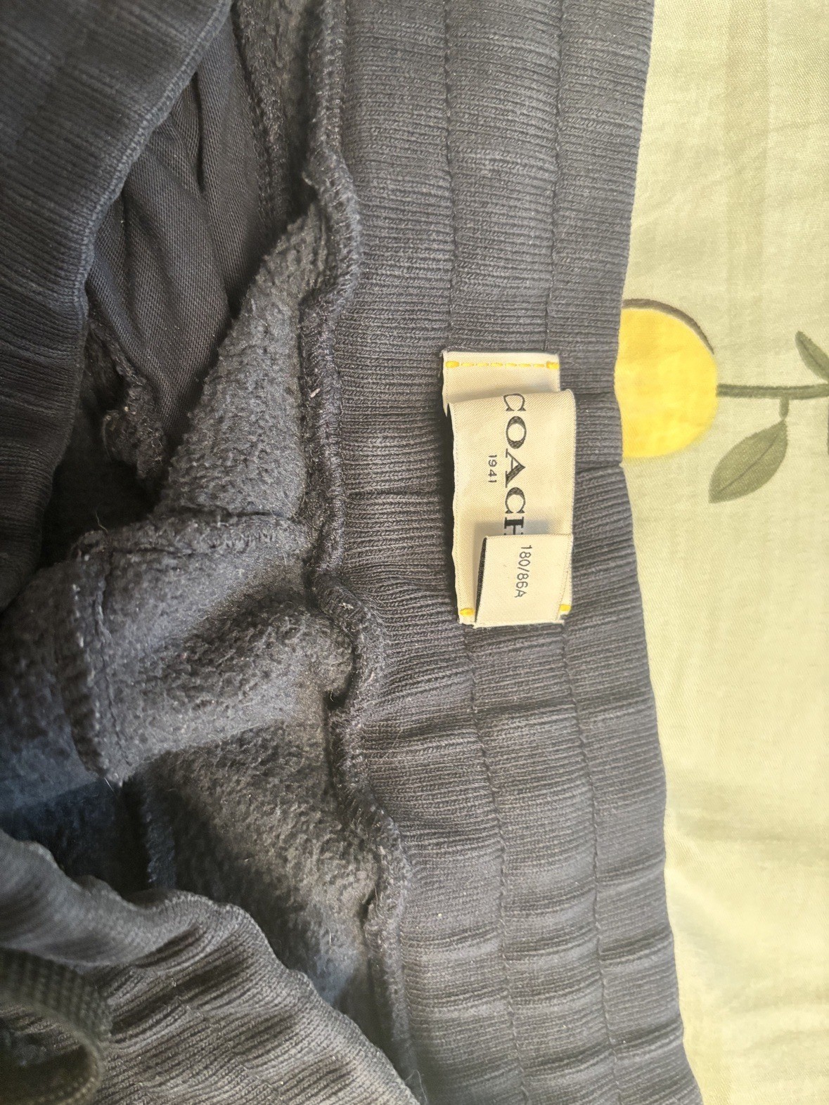 Coach fleece sweatpants — navy, fleece-lined (like new) - photo 2