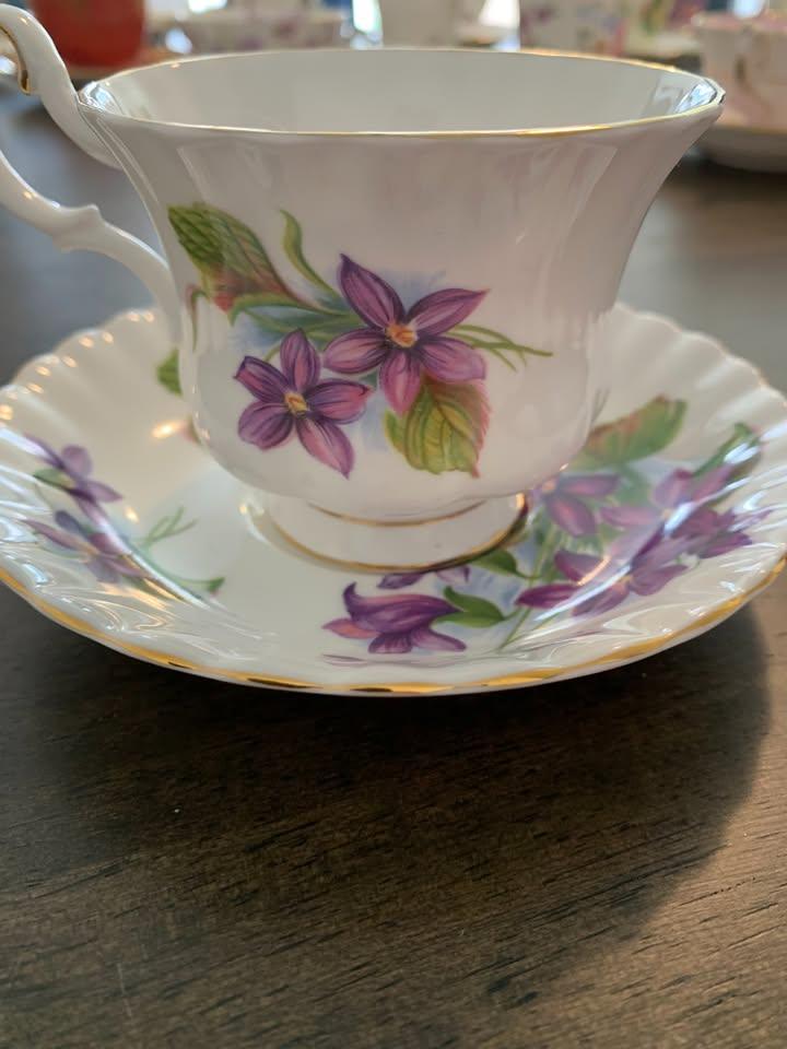 Royal Albert Purple Violet Teacup and Saucer