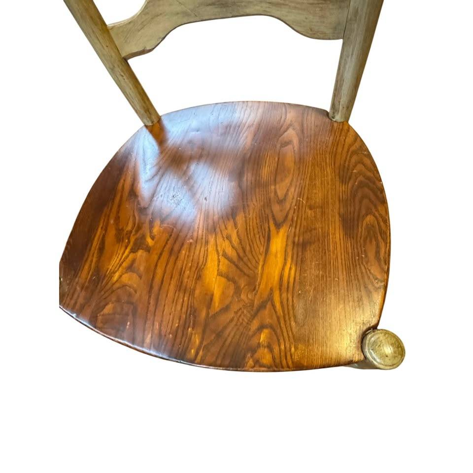 Vintage French Country Wheatback Dining Chair Solid Wood - photo 4