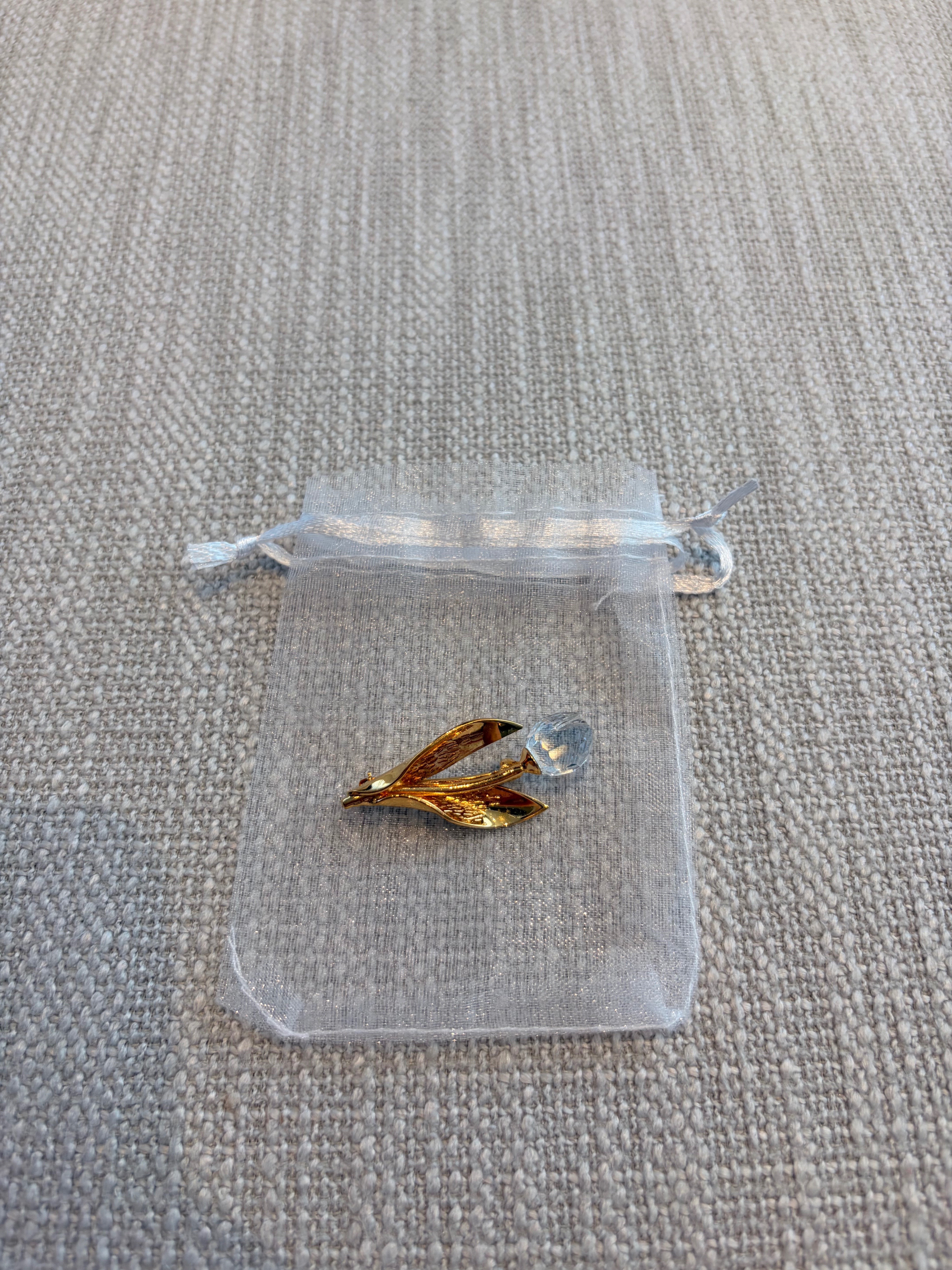 Vintage Swarovski Crystal Memories Tulip Brooch, Mini