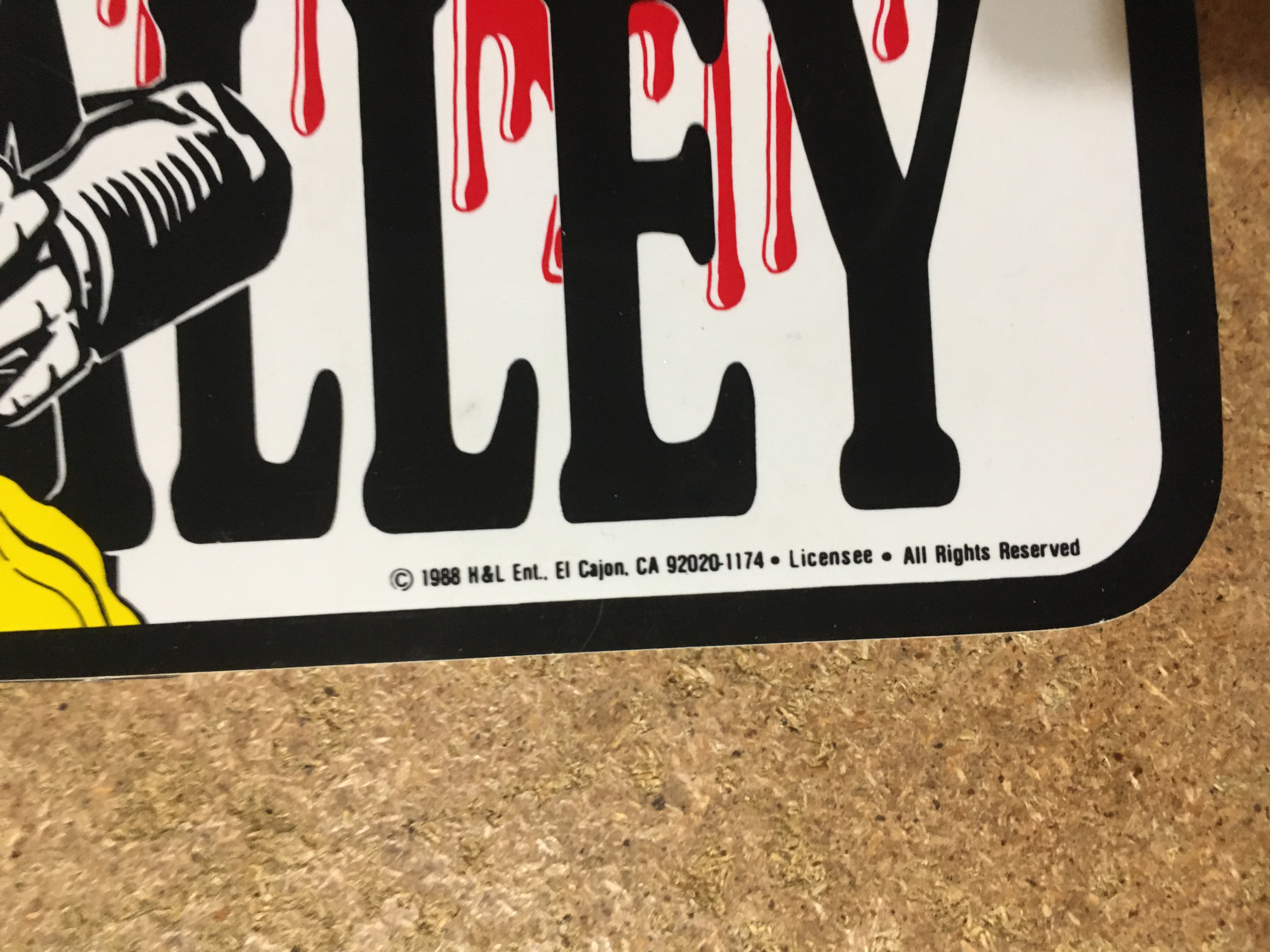 1988 H&L MONSTER ALLEY DRACULA VAMPIRE PLASTIC NOVELTY SIGN 18" - photo 5