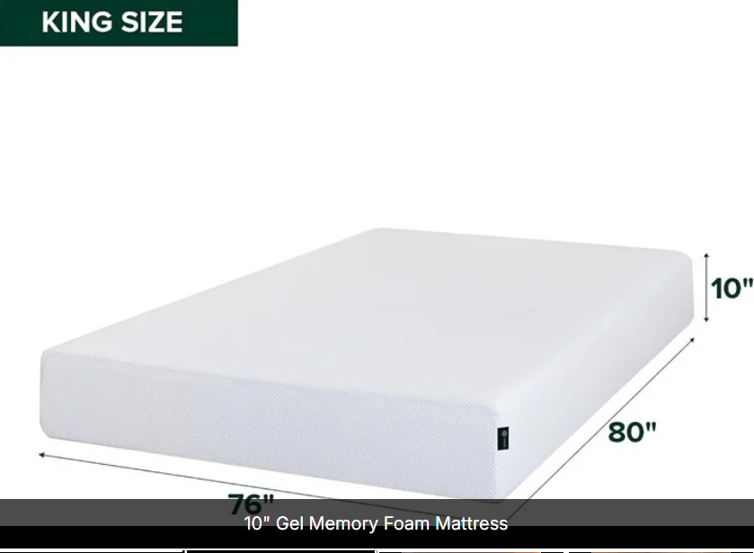 10" Gel Memory Foam Mattress $400 (originally $799) - photo 2