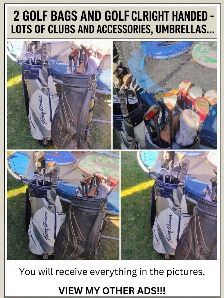 2 Golf Bags and Golf Clubs Right Handed