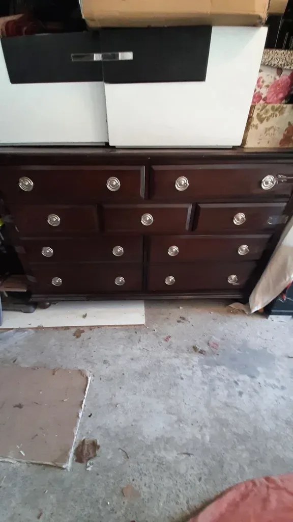 Dark Wood Nine-Drawer Dresser - photo 2
