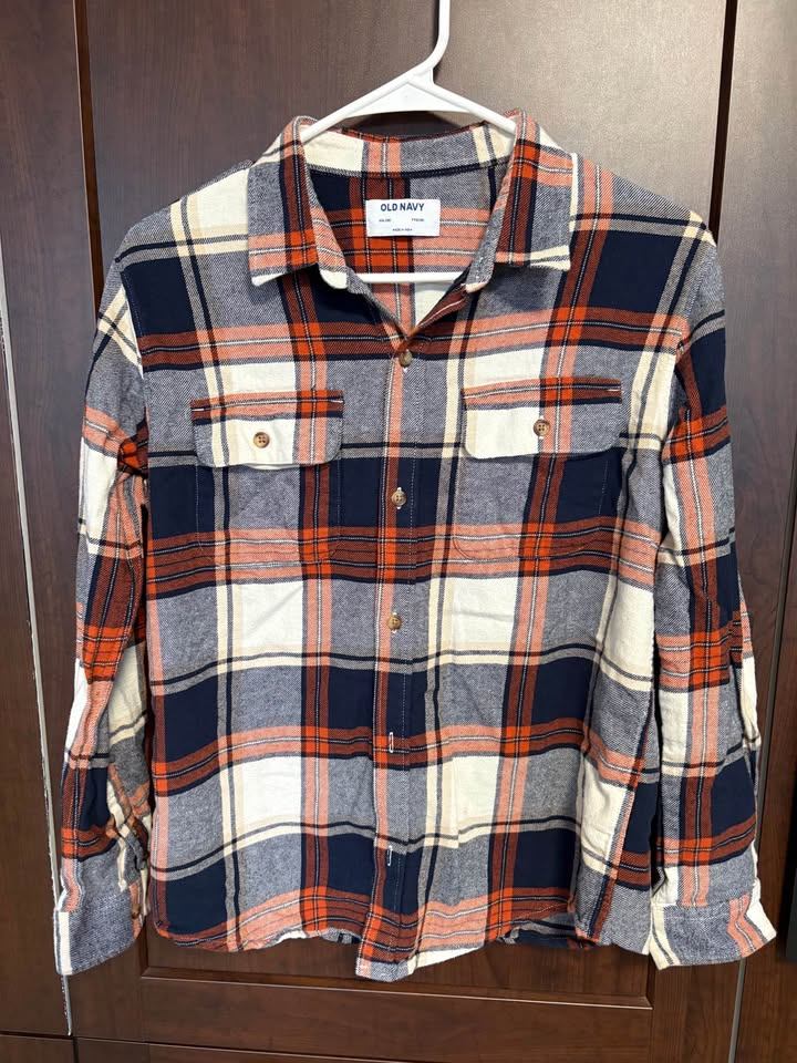 Old Navy Shirt Plaid Shirt Youth XXL 18 (12-13yrs)