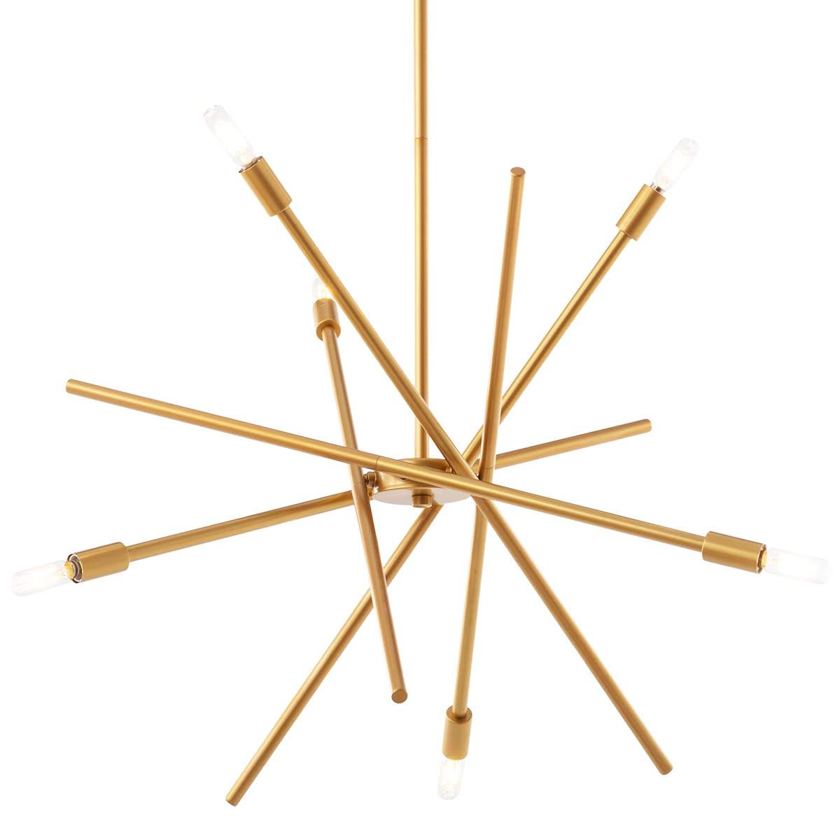 VILUXY 6-Light Antique Brass Chandelier - photo 3