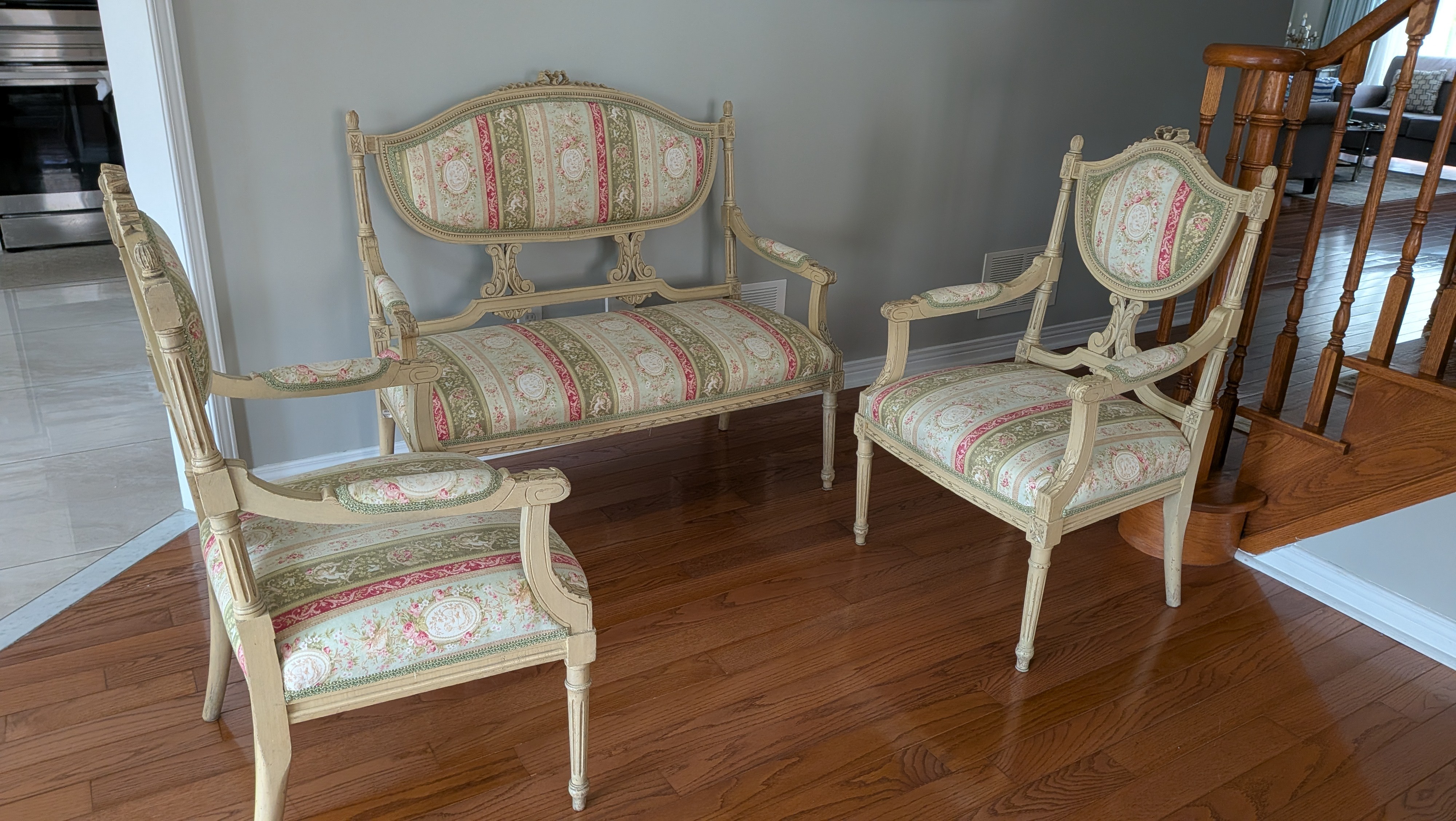 3-Piece French Style Settee & Armchair Set – $950 OBO - photo 3