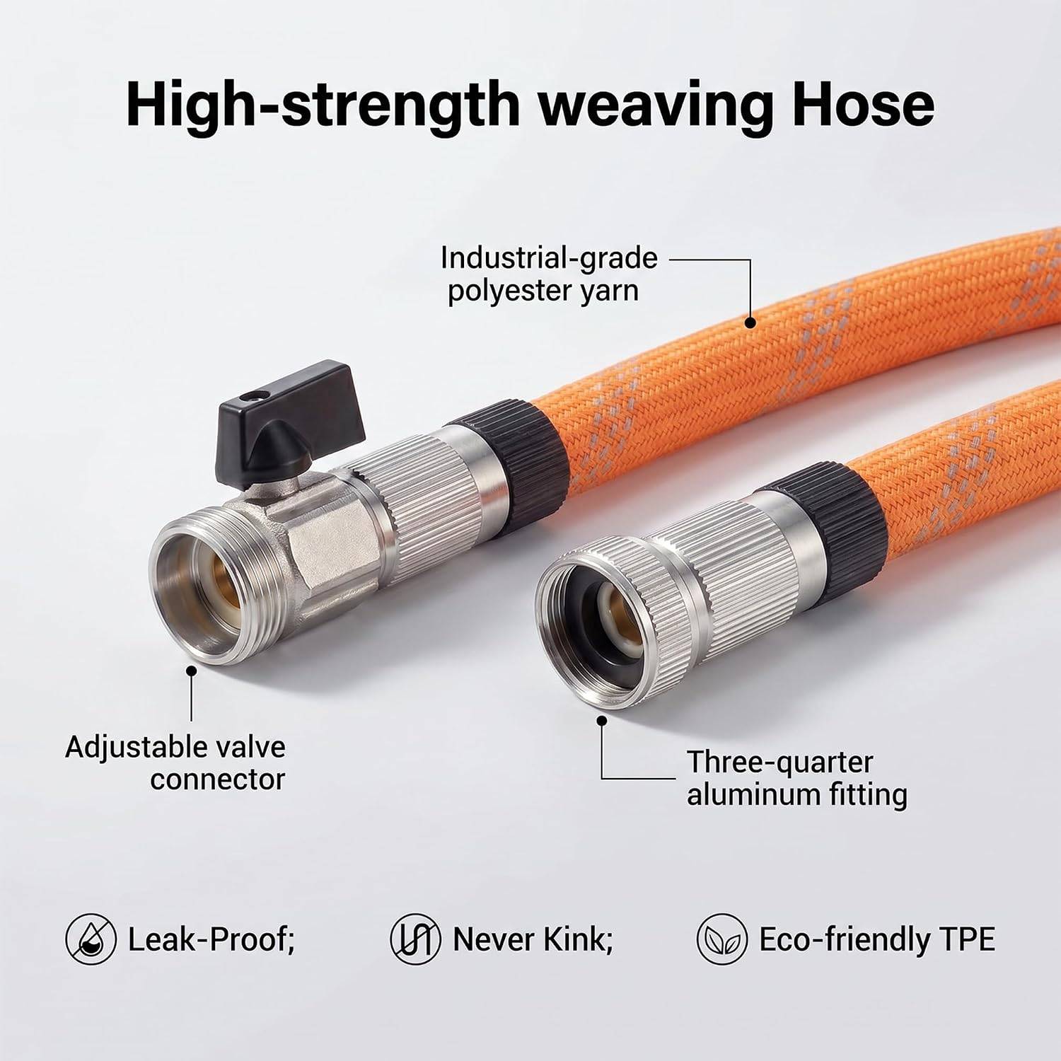 50ft Kink-Free Garden Hose (Burst-Proof & Lightweight) - photo 2