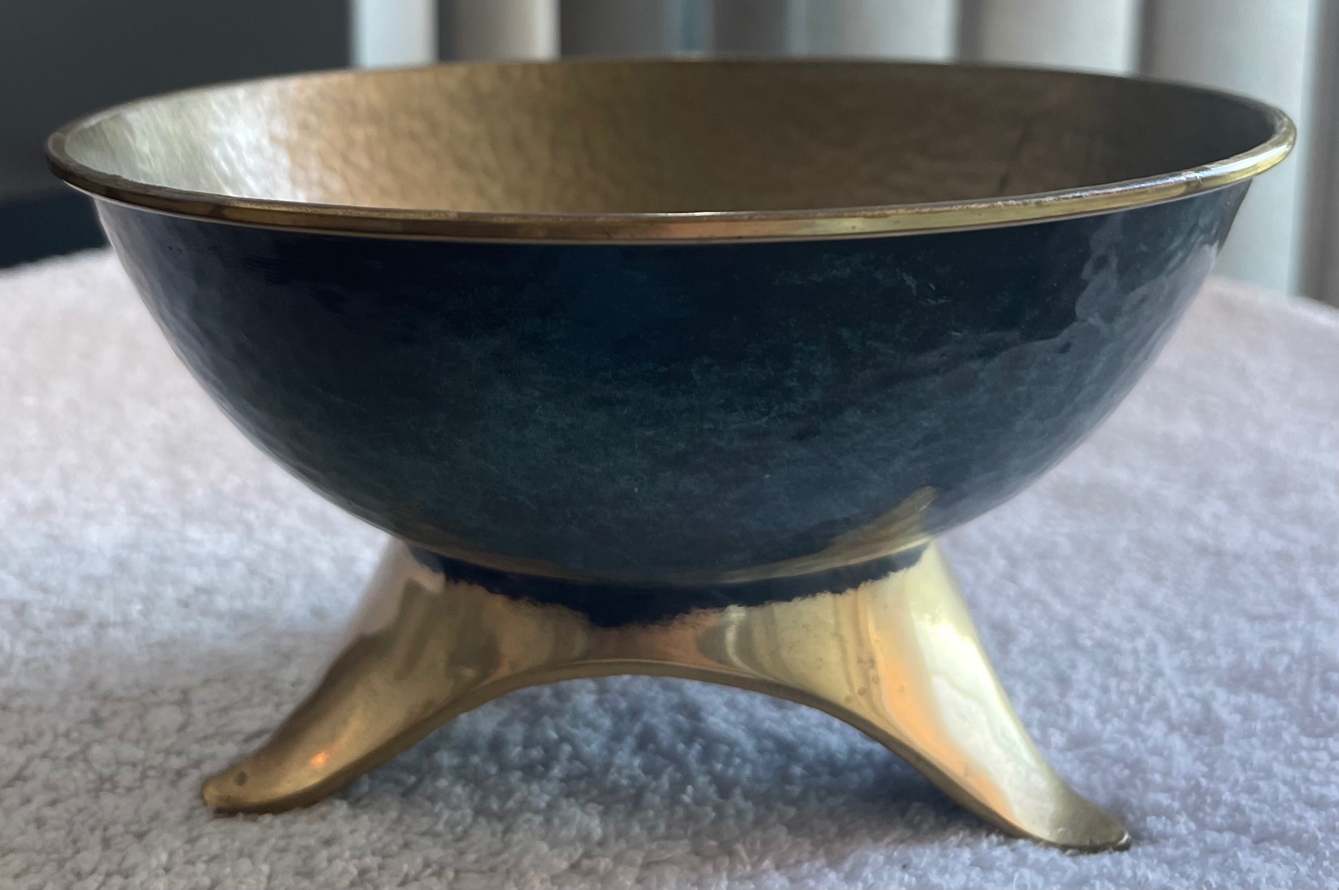 Vintage Oppenheim Israel Hand Hammered Brass Bowl