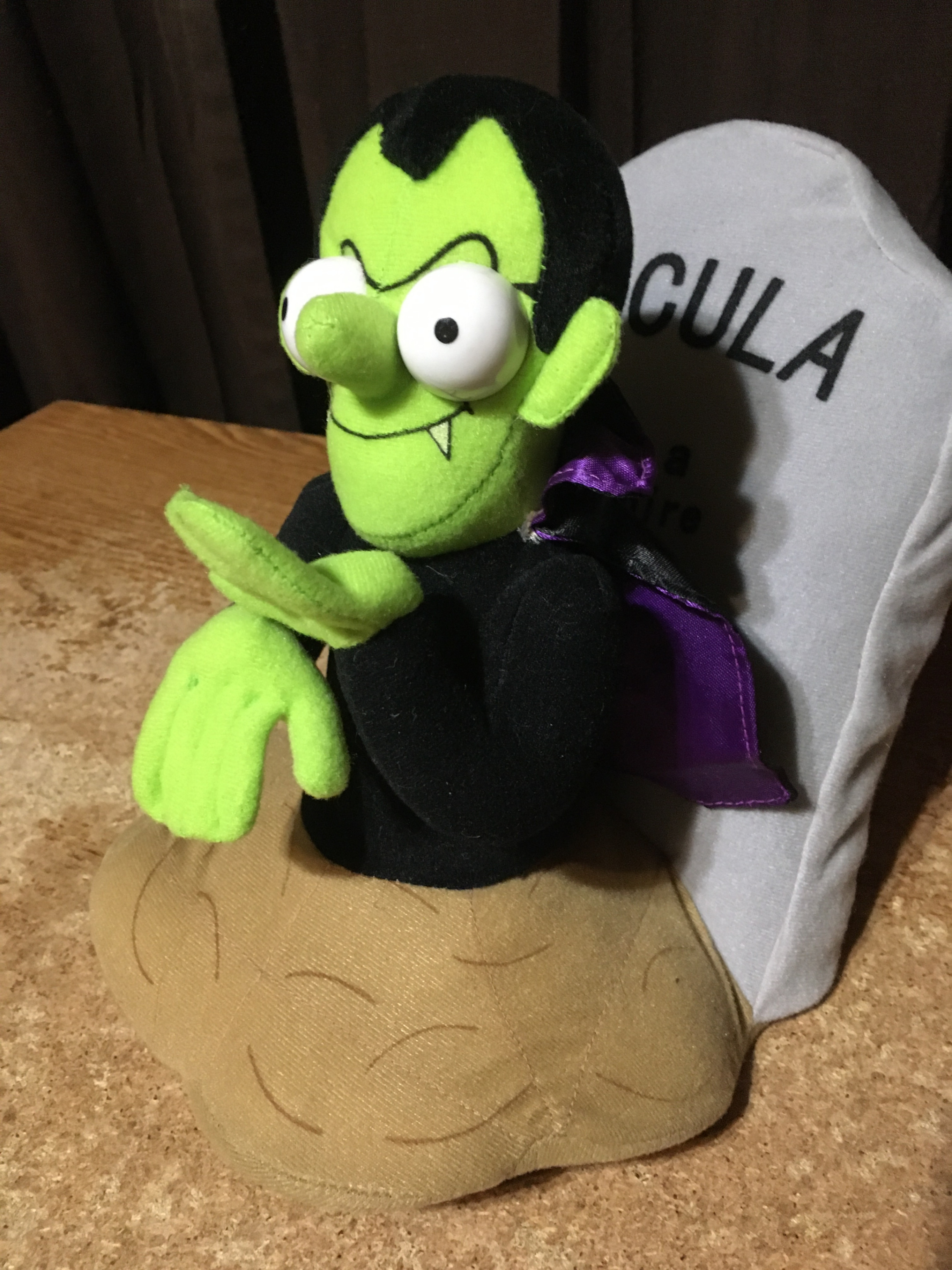 DRACULA HE WAS A GOOD VAMPIRE GRAVESTONE ZOMBIE SUGAR LOAF PLUSH - photo 2
