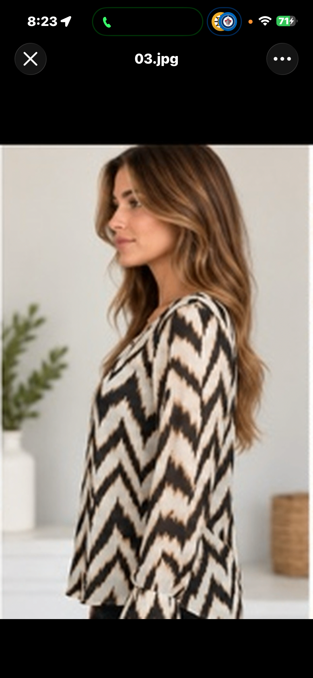 Vintage Y2K Dynamite Chevron Print Long Sleeve Blouse - photo 5